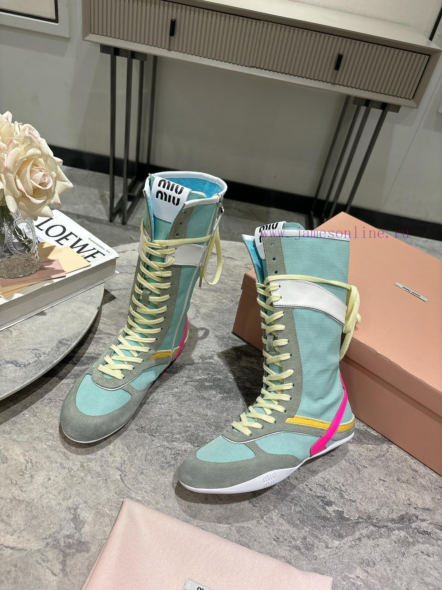 Purchasing GradeMiu Miu 25ss Spring/Summer New Fashion Show Miu Miu De Xun Casual BootsThe Deta s97hwb1l - Image 7