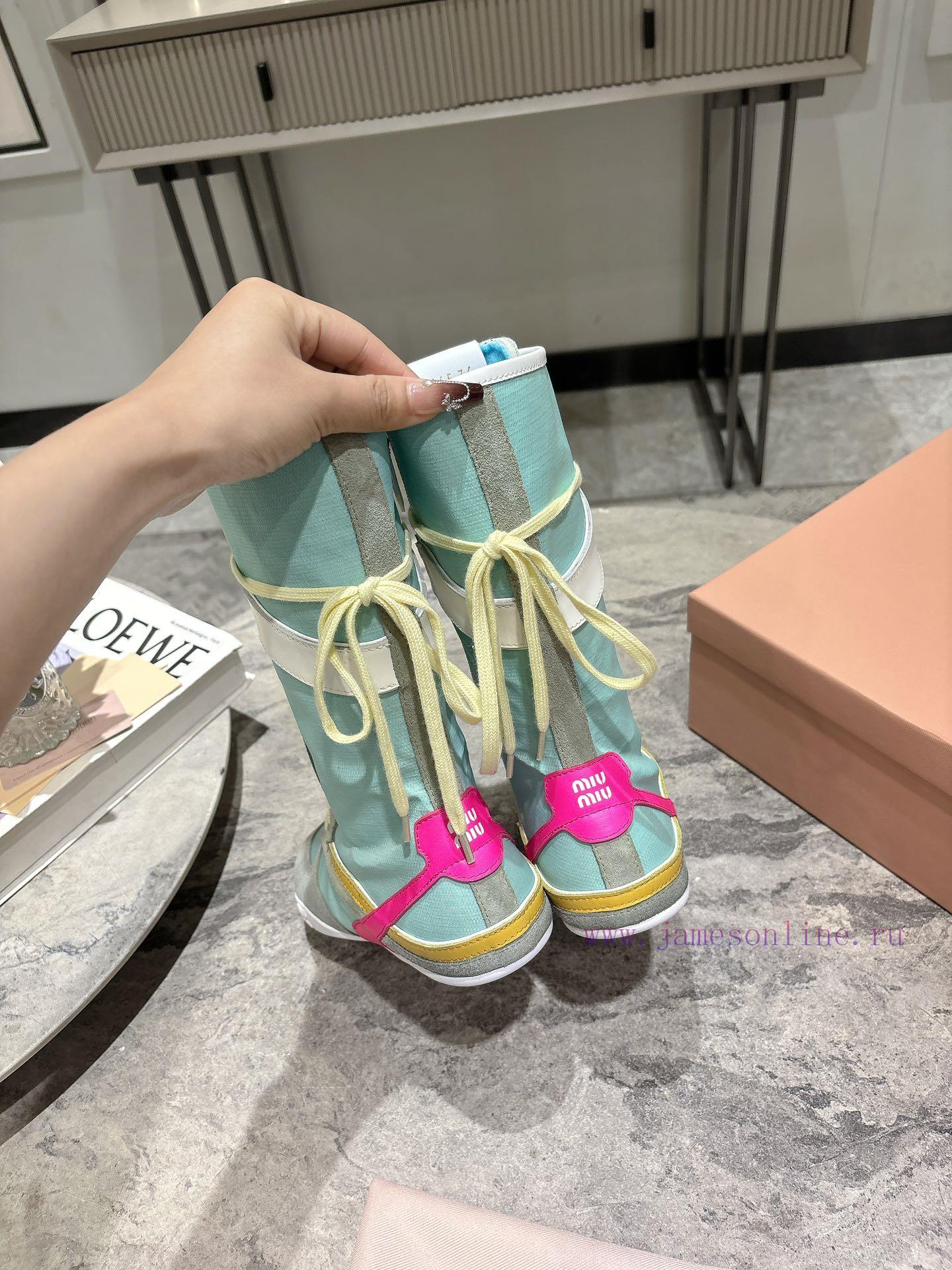 Purchasing GradeMiu Miu 25ss Spring/Summer New Fashion Show Miu Miu De Xun Casual BootsThe Deta s97hwb1l - Image 8