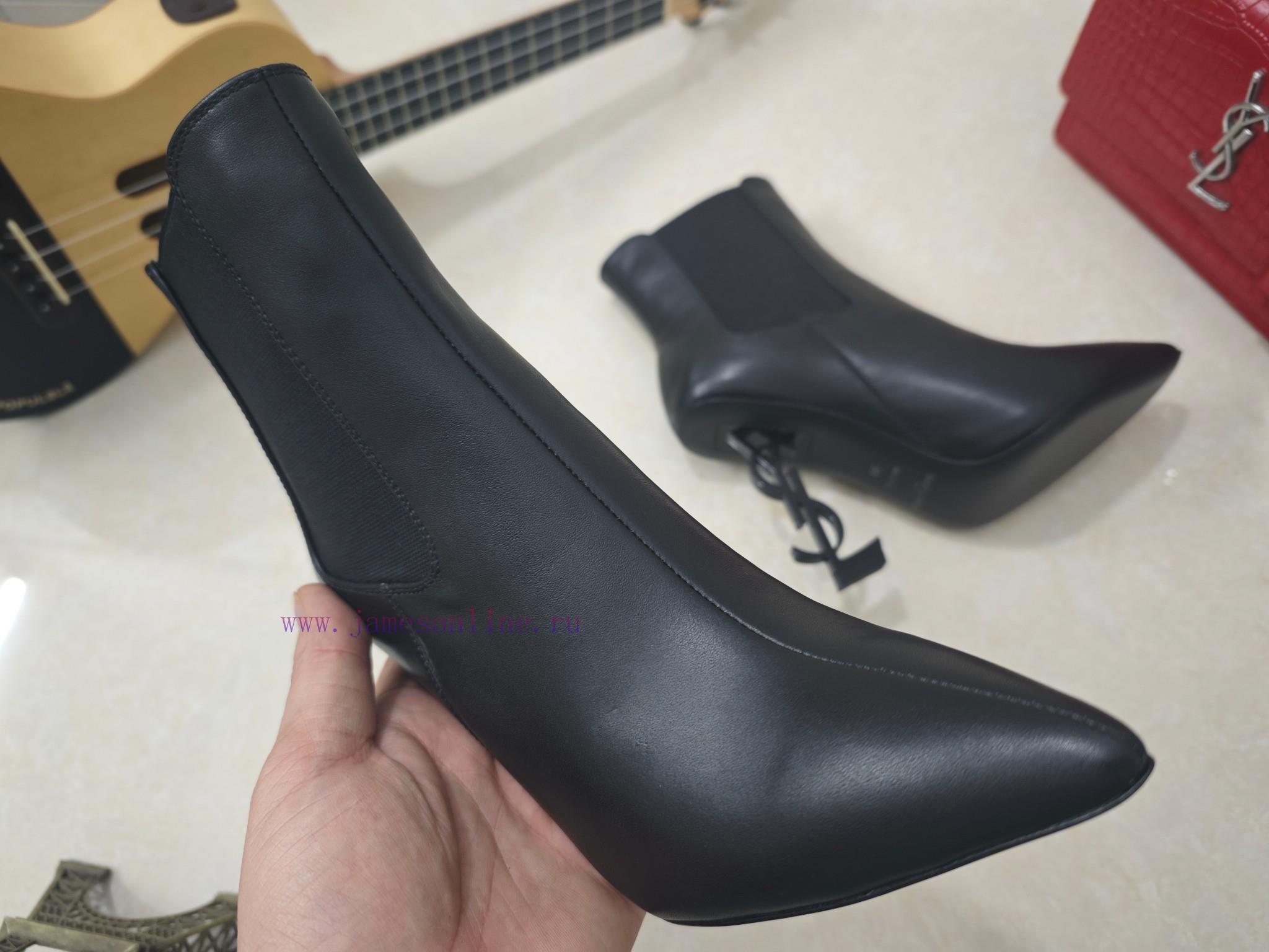 Saint Laurent High-heeled YSL Boots With 2024 Early Autumn Synchronization YSL Decoration Class 84g6pmmq - Image 2