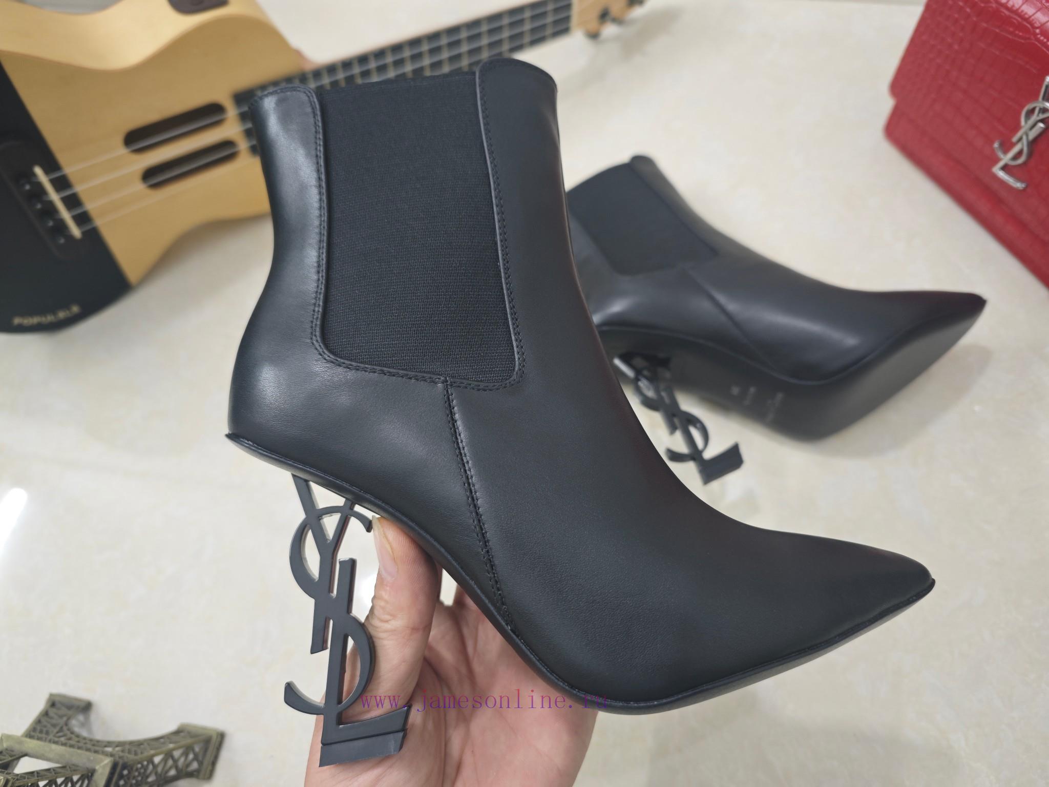 Saint Laurent High-heeled YSL Boots With 2024 Early Autumn Synchronization YSL Decoration Class 84g6pmmq - Image 3