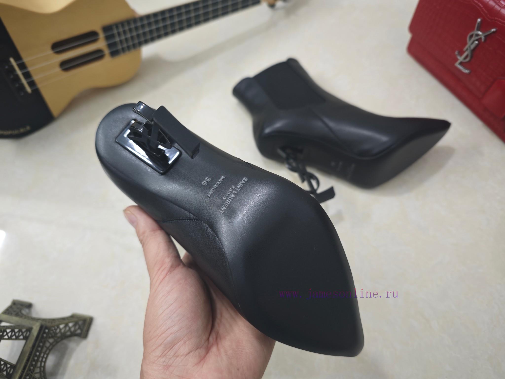 Saint Laurent High-heeled YSL Boots With 2024 Early Autumn Synchronization YSL Decoration Class 84g6pmmq - Image 4