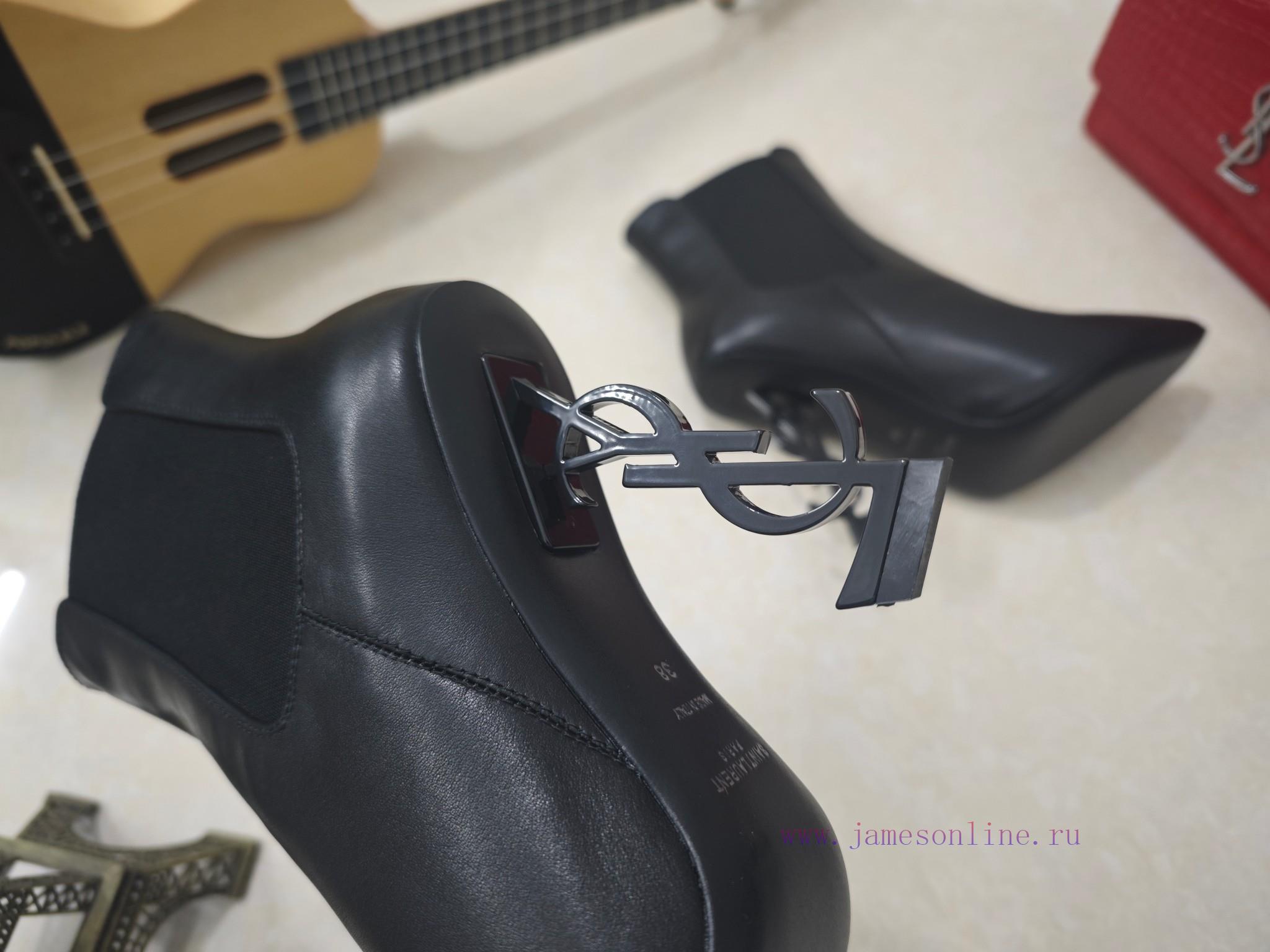 Saint Laurent High-heeled YSL Boots With 2024 Early Autumn Synchronization YSL Decoration Class 84g6pmmq - Image 7