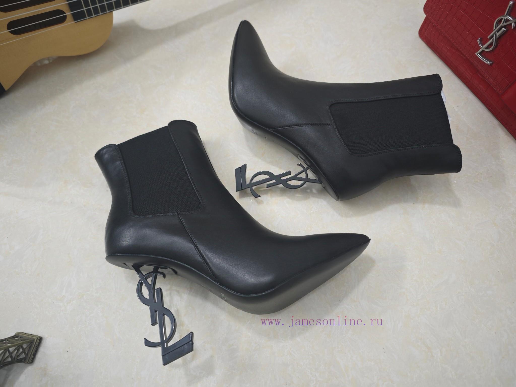 Saint Laurent High-heeled YSL Boots With 2024 Early Autumn Synchronization YSL Decoration Class 84g6pmmq - Image 8