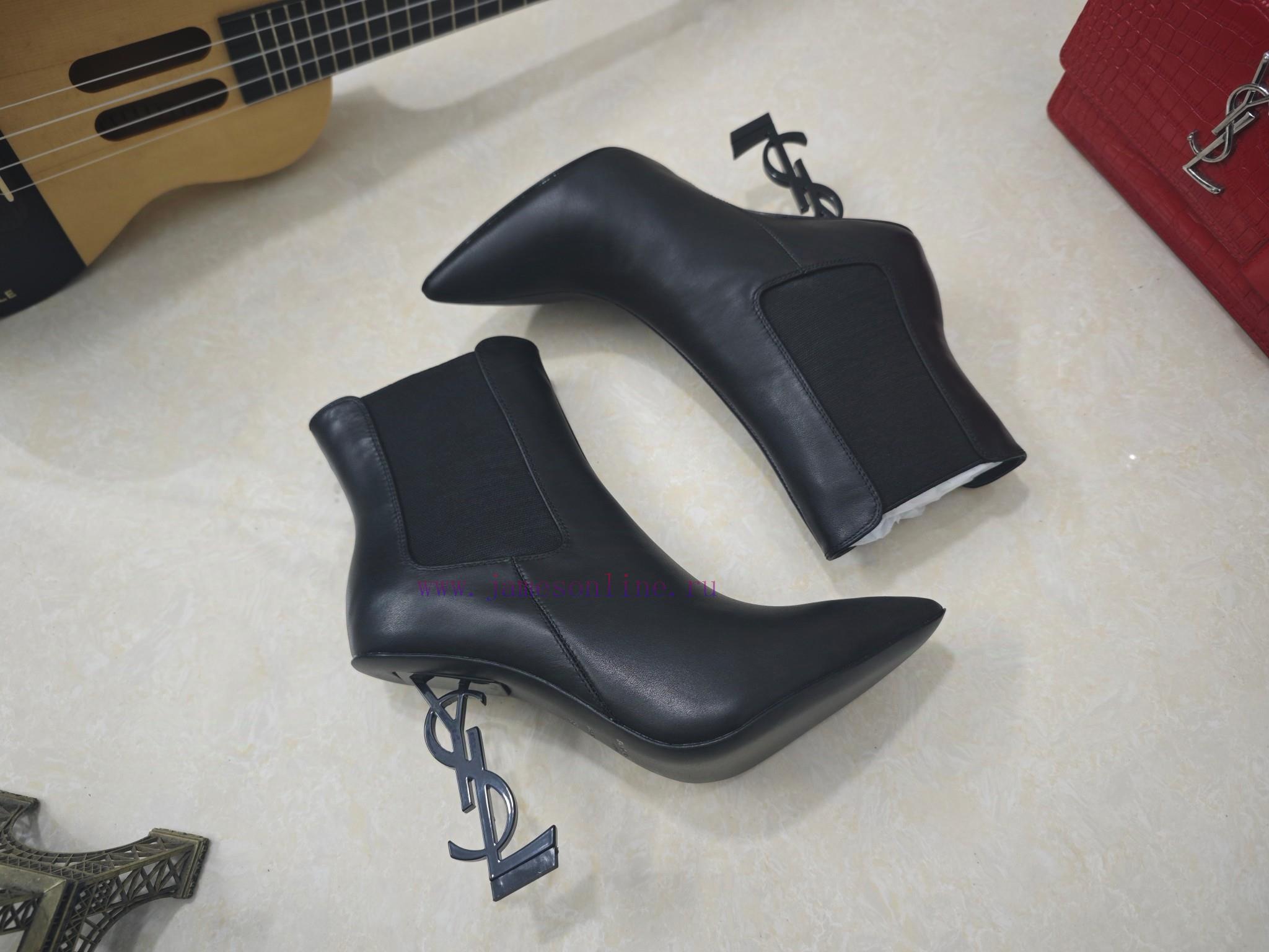 Saint Laurent High-heeled YSL Boots With 2024 Early Autumn Synchronization YSL Decoration Class 84g6pmmq - Image 9