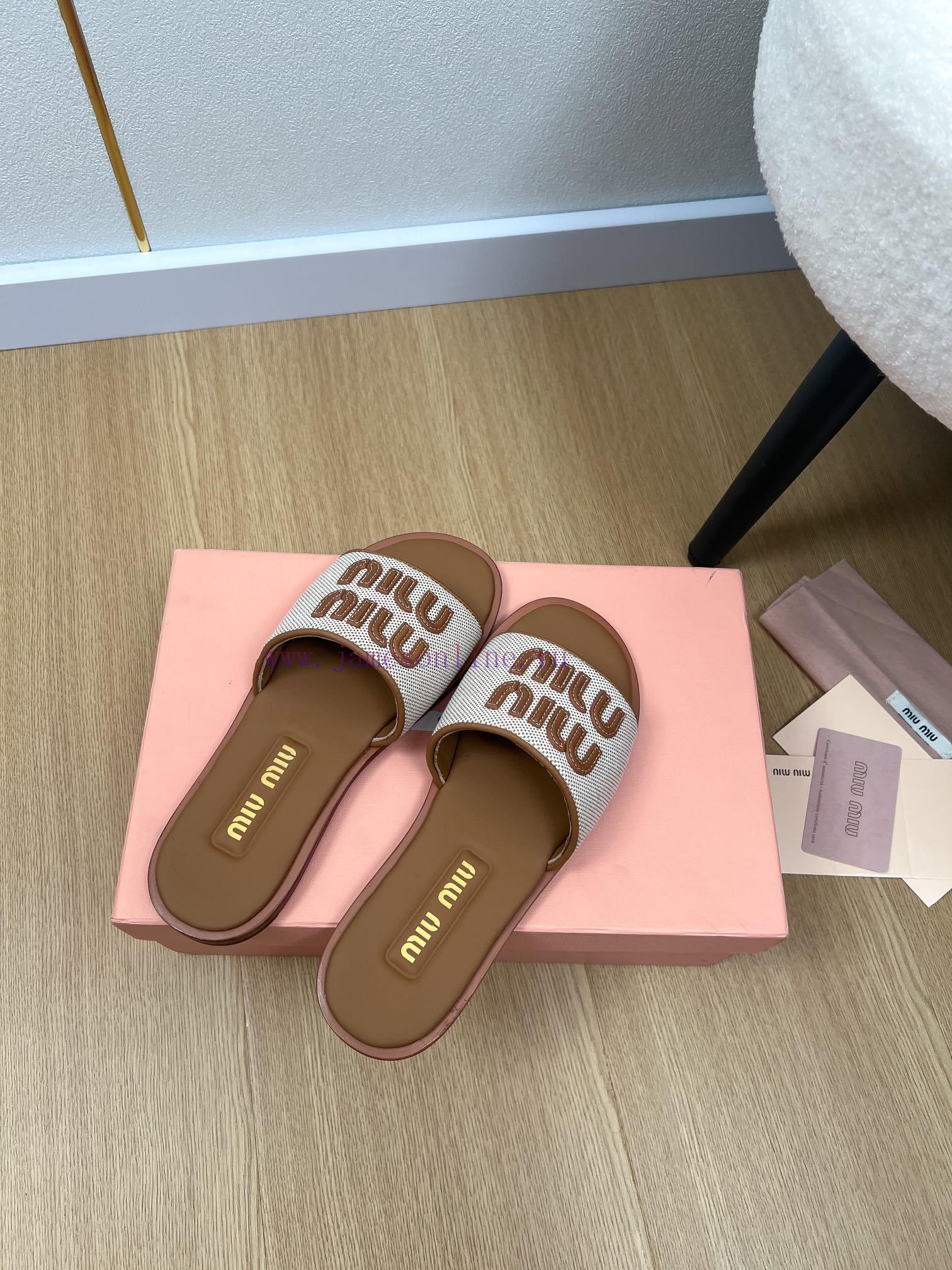MiuMiu Miu | 2024 ˢˢMiu Miu 2024 Spring/Summer New Products Latest Explosive Letter Logo Slippe gq9mc3yy - Image 6
