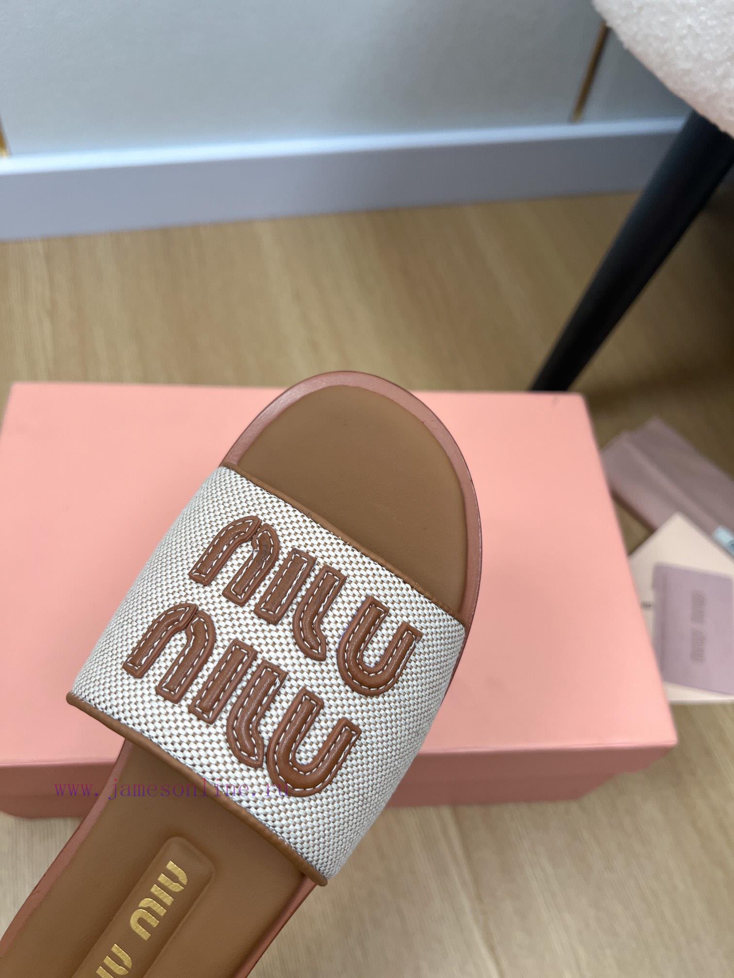 MiuMiu Miu | 2024 ˢˢMiu Miu 2024 Spring/Summer New Products Latest Explosive Letter Logo Slippe gq9mc3yy - Image 7