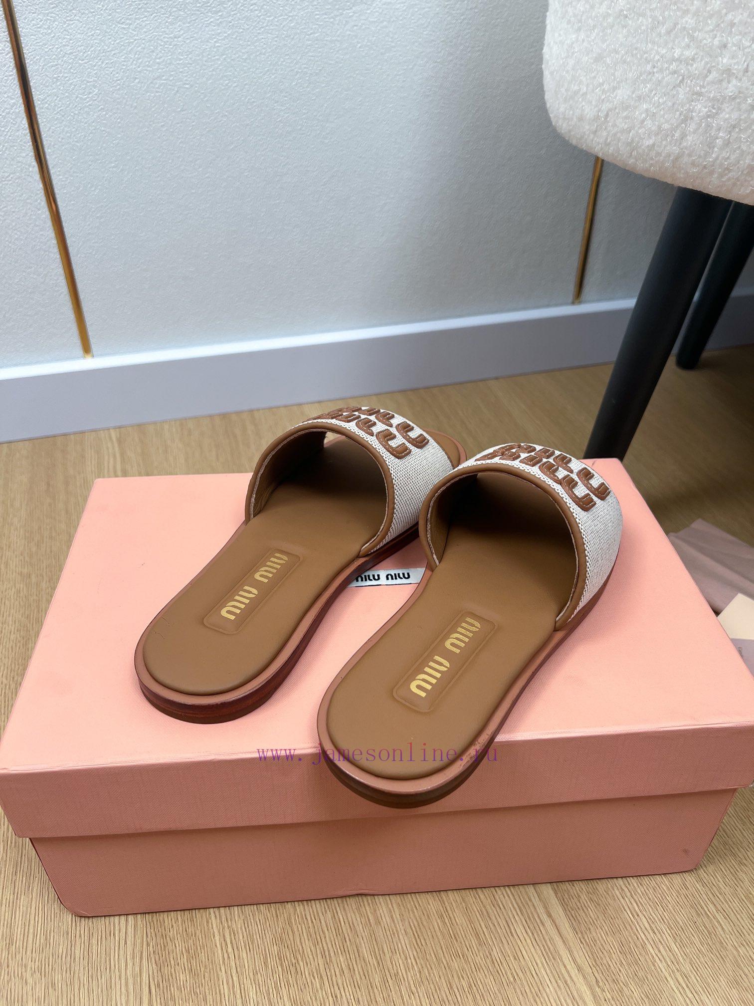 MiuMiu Miu | 2024 ˢˢMiu Miu 2024 Spring/Summer New Products Latest Explosive Letter Logo Slippe gq9mc3yy - Image 8