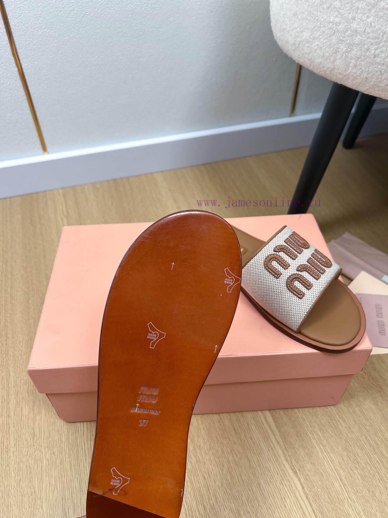 MiuMiu Miu | 2024 ˢˢMiu Miu 2024 Spring/Summer New Products Latest Explosive Letter Logo Slippe gq9mc3yy - Image 10