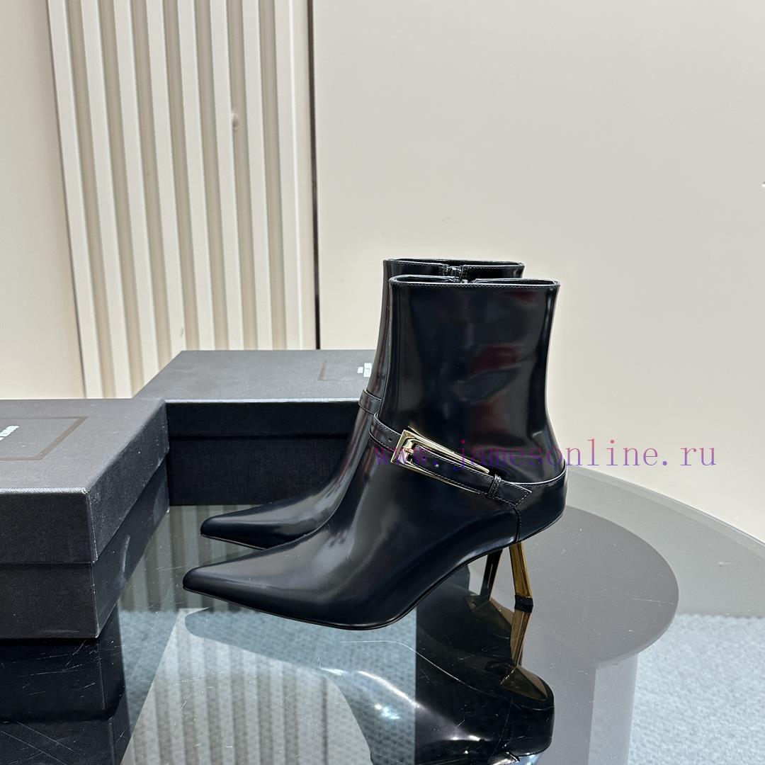 Saint Lauren YSL Saint LaurentSide Zipper Short Boot VersionThe Latest Autumn And Winter 2024 V y72rhq5t