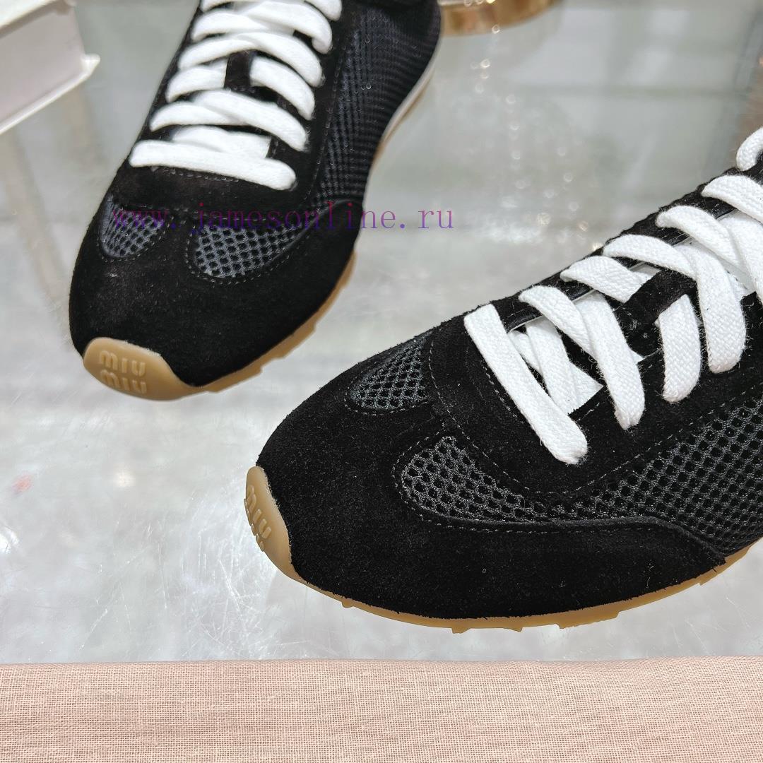 MiuMiu 25 Spring/Summer New Style Design Comfortable Splicing Mesh White Shoes Comfortable Brea 67jufvth - Image 7