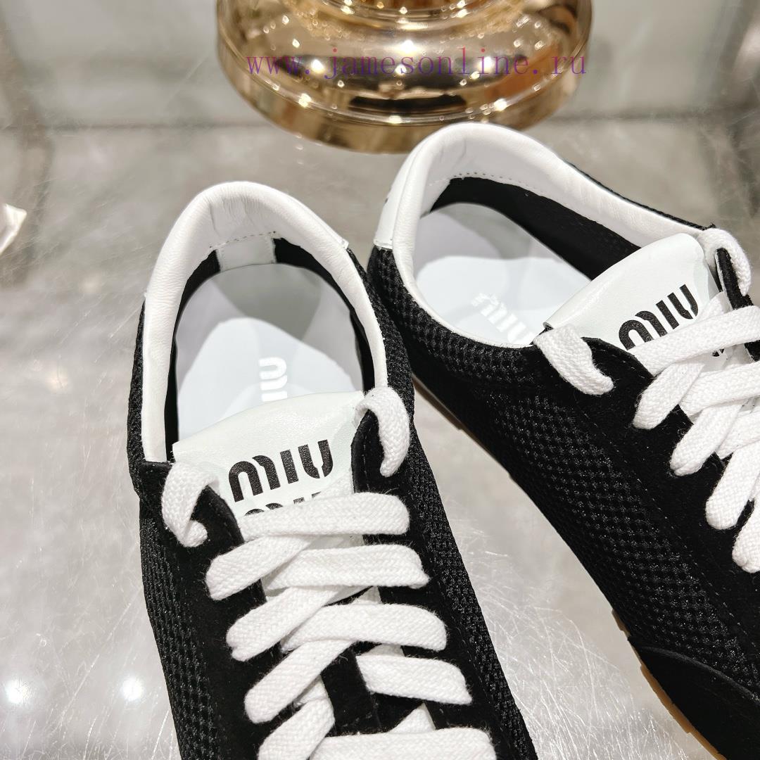 MiuMiu 25 Spring/Summer New Style Design Comfortable Splicing Mesh White Shoes Comfortable Brea 67jufvth - Image 10