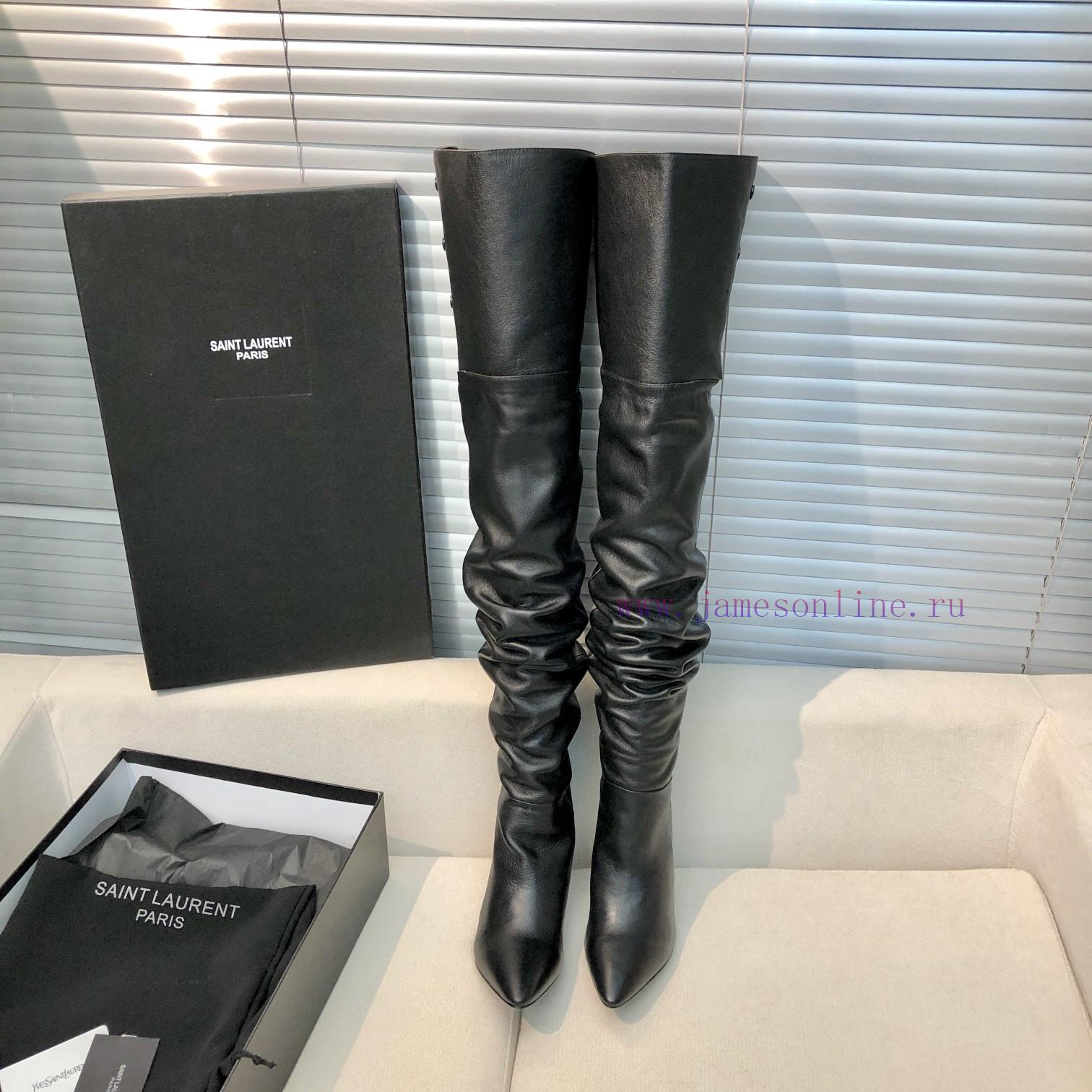 Saint Lauren YSL Saint LaurentCustomized Version Of The Great Overlord BootsThe Latest Autumn A oagxuj88 - Image 2