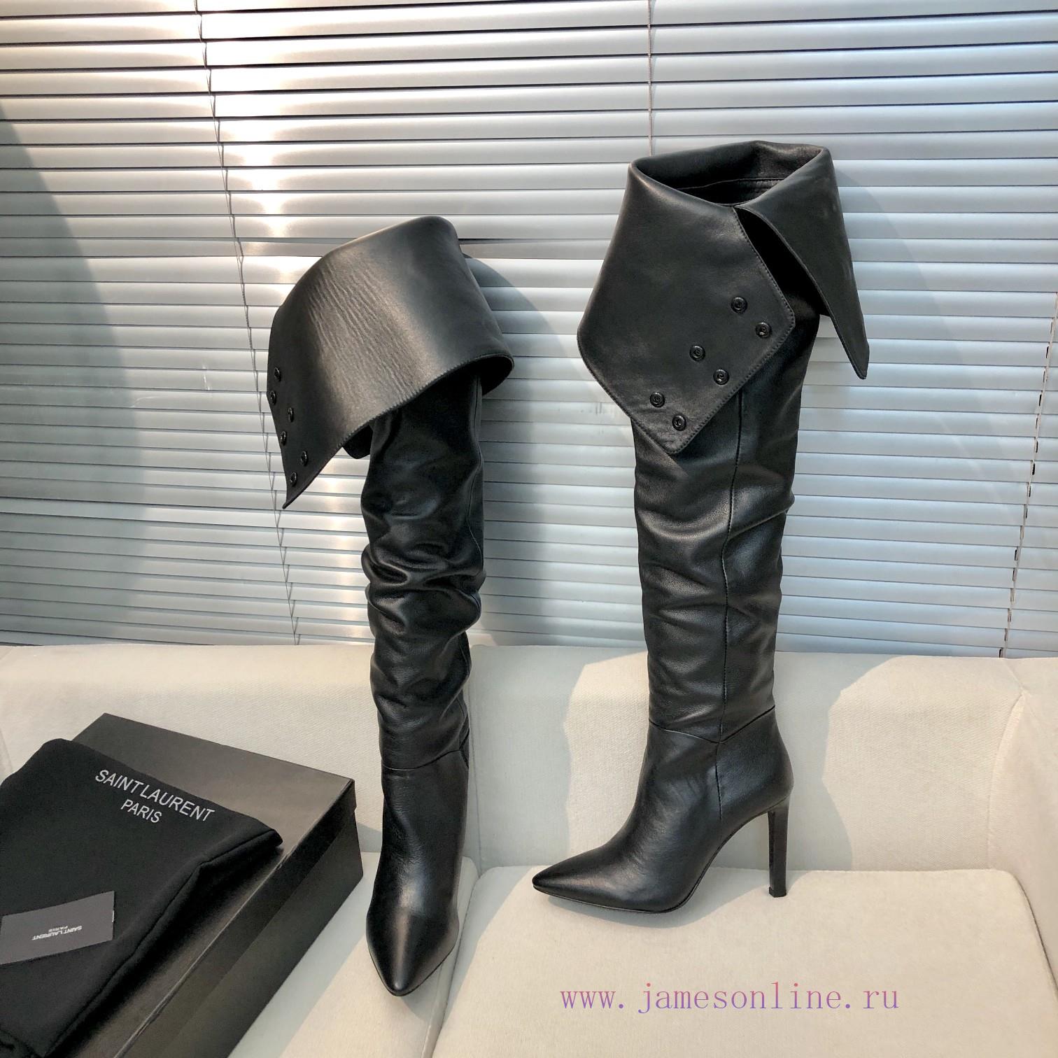 Saint Lauren YSL Saint LaurentCustomized Version Of The Great Overlord BootsThe Latest Autumn A oagxuj88 - Image 3