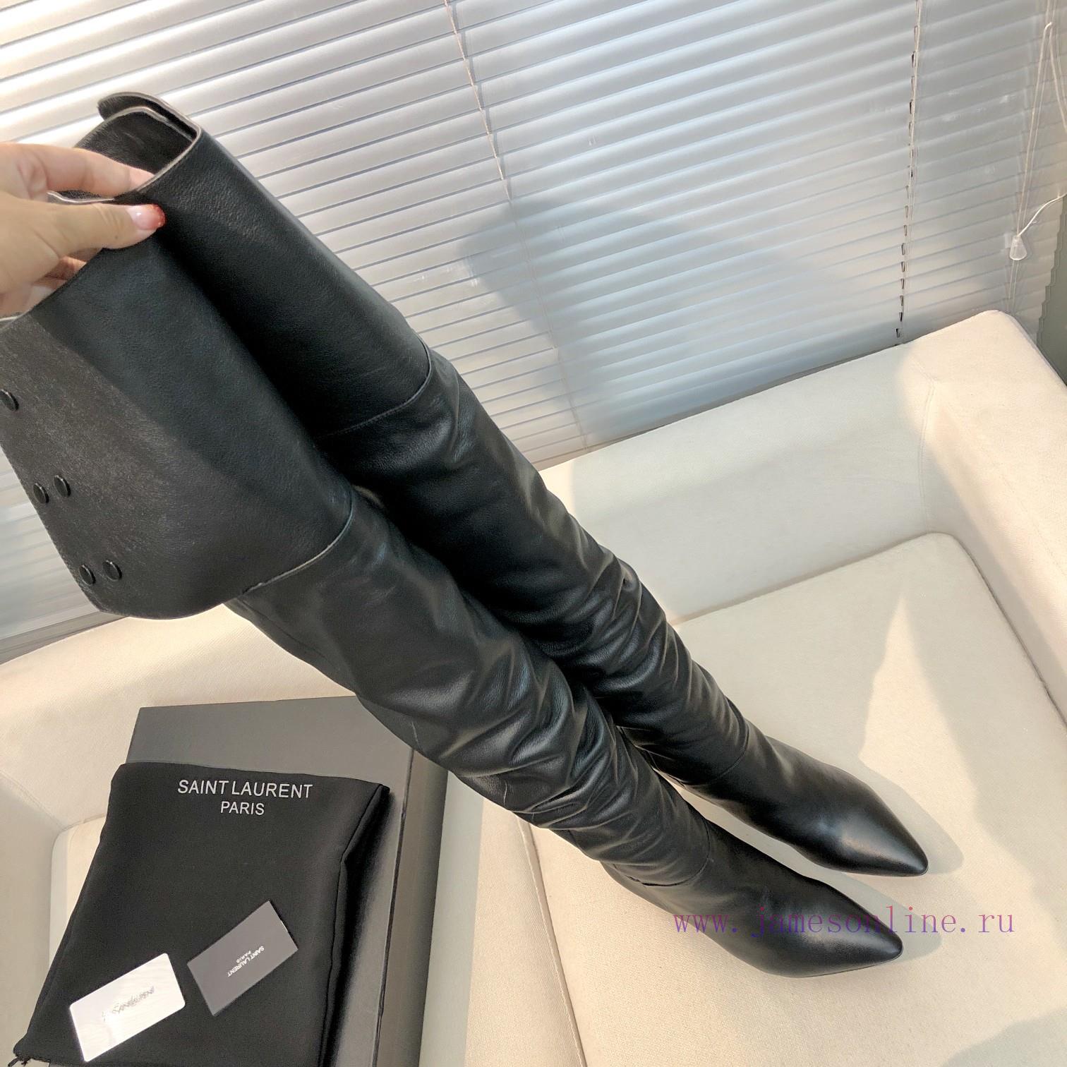 Saint Lauren YSL Saint LaurentCustomized Version Of The Great Overlord BootsThe Latest Autumn A oagxuj88 - Image 4