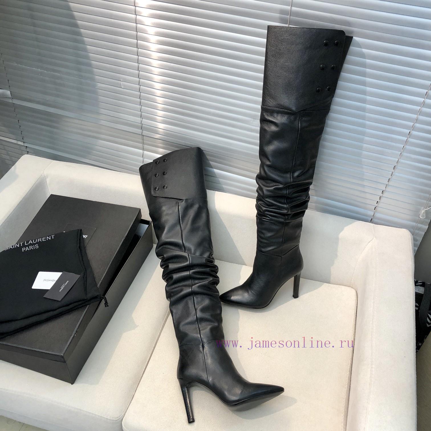 Saint Lauren YSL Saint LaurentCustomized Version Of The Great Overlord BootsThe Latest Autumn A oagxuj88 - Image 6