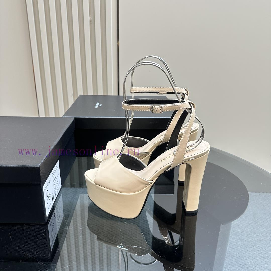 Lacquered Leathertop QualityYSL Popular Super High Heels Waterproof Platform SandalsFish Mouth 6jjoi8i4