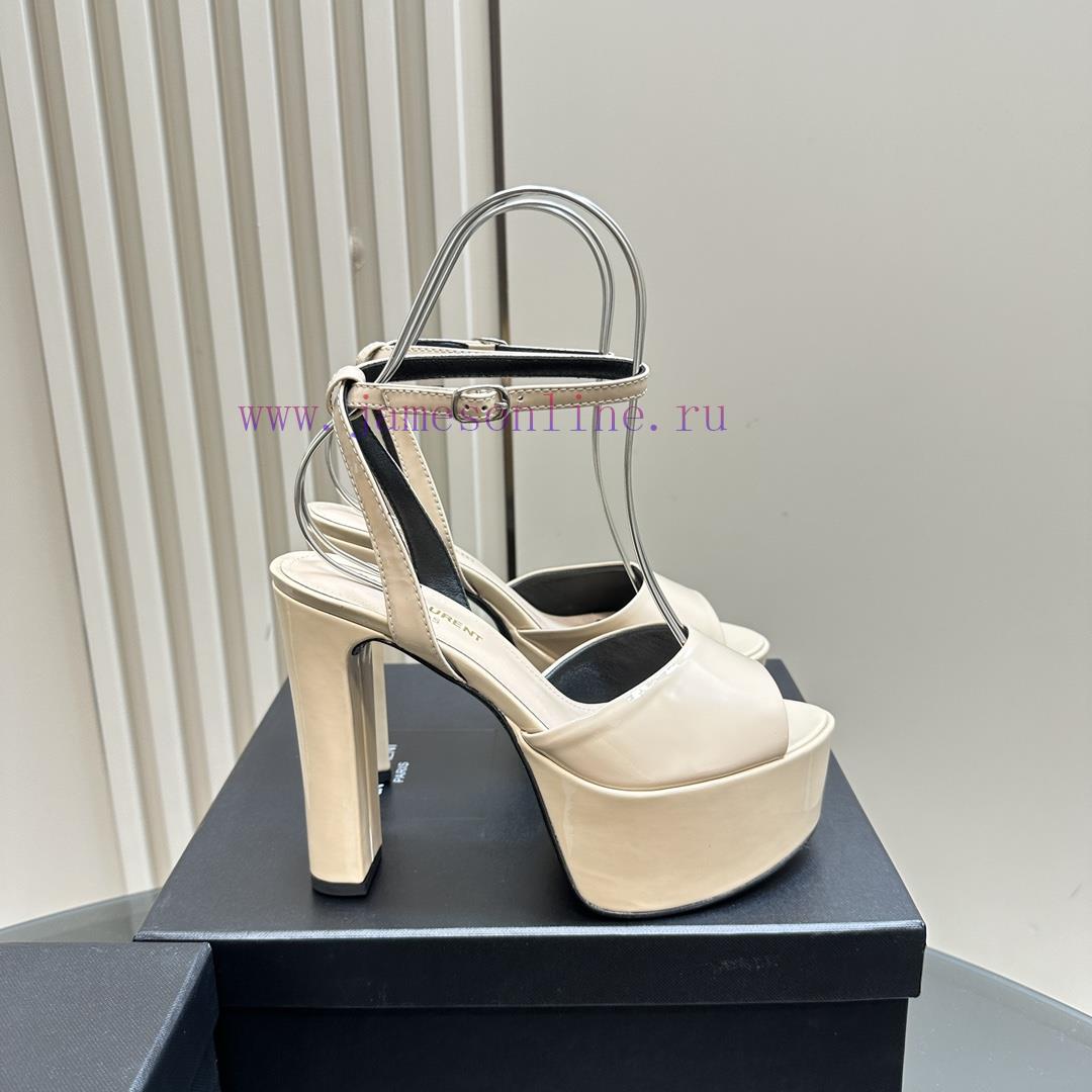 Lacquered Leathertop QualityYSL Popular Super High Heels Waterproof Platform SandalsFish Mouth 6jjoi8i4 - Image 5
