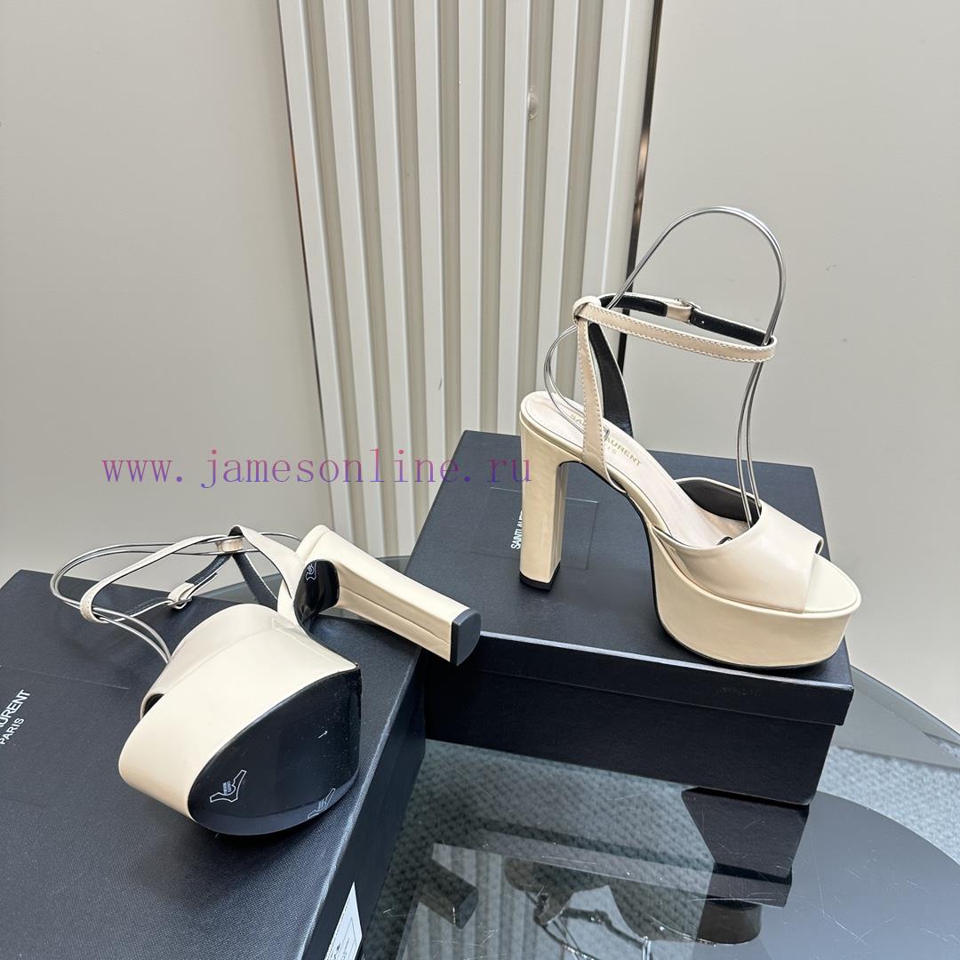Lacquered Leathertop QualityYSL Popular Super High Heels Waterproof Platform SandalsFish Mouth 6jjoi8i4 - Image 7