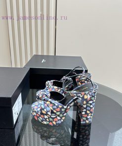 Saint Laurent YSL's Flagship Waterproof Platform Hate Too High Bow Sandals Are High-end Customi jun4nqur