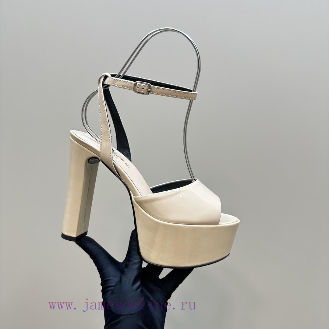 Lacquered Leathertop QualityYSL Popular Super High Heels Waterproof Platform SandalsFish Mouth 6jjoi8i4 - Image 8
