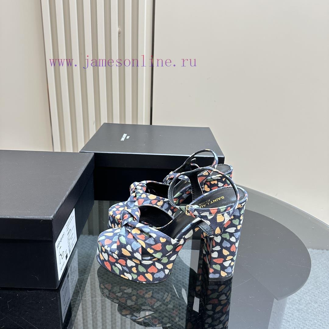 Saint Laurent YSL's Flagship Waterproof Platform Hate Too High Bow Sandals Are High-end Customi jun4nqur - Image 2
