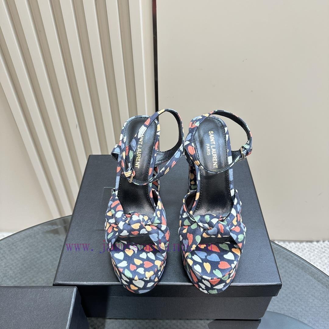 Saint Laurent YSL's Flagship Waterproof Platform Hate Too High Bow Sandals Are High-end Customi jun4nqur - Image 3