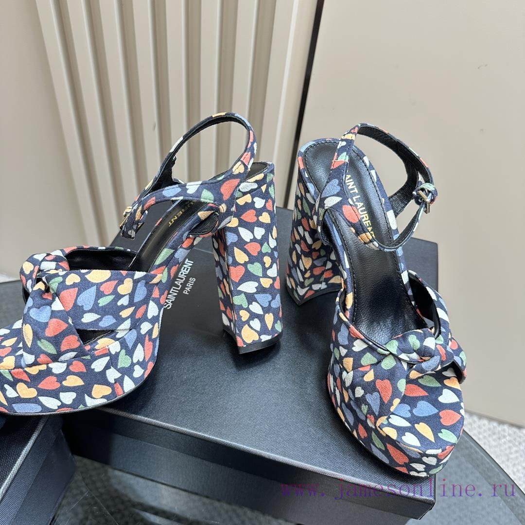 Saint Laurent YSL's Flagship Waterproof Platform Hate Too High Bow Sandals Are High-end Customi jun4nqur - Image 4