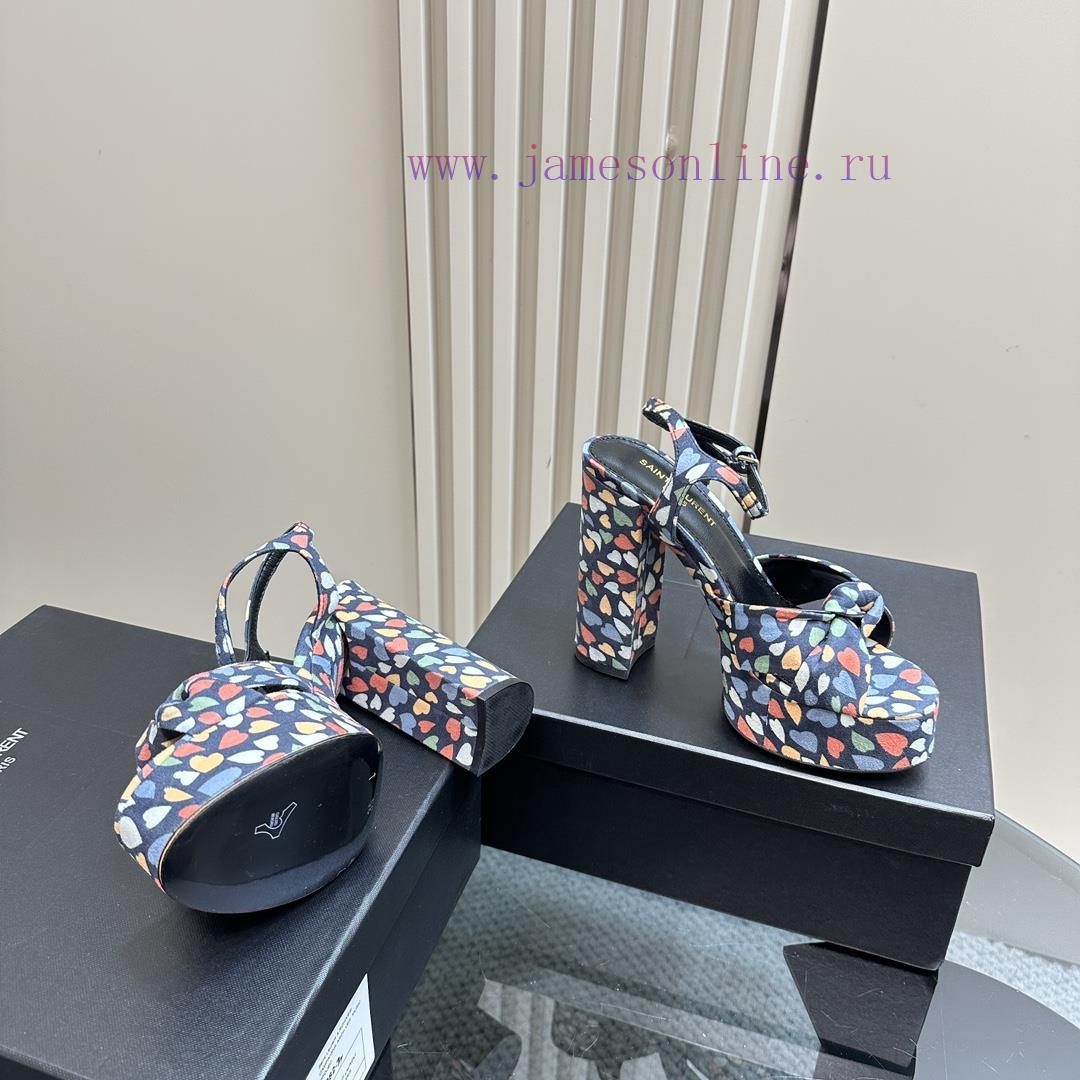 Saint Laurent YSL's Flagship Waterproof Platform Hate Too High Bow Sandals Are High-end Customi jun4nqur - Image 7
