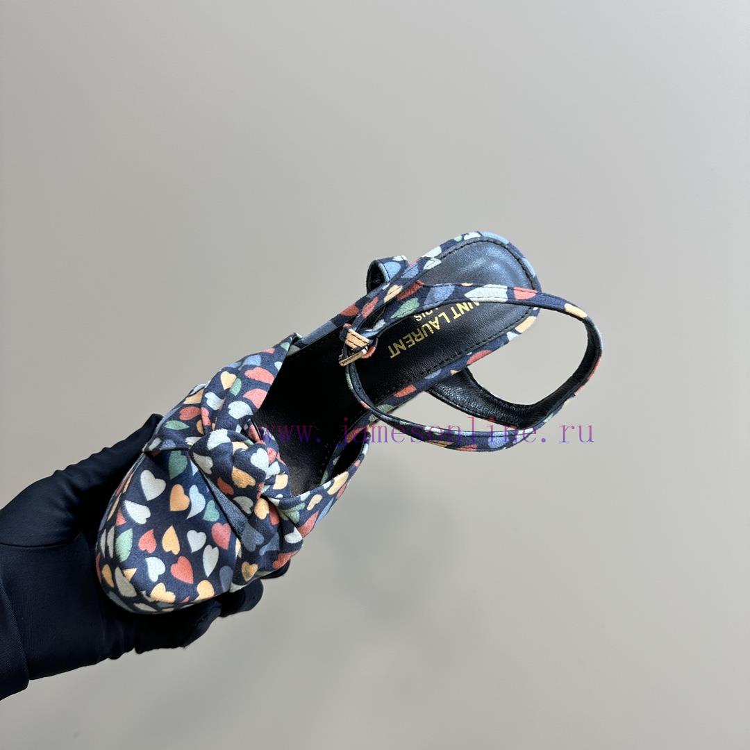 Saint Laurent YSL's Flagship Waterproof Platform Hate Too High Bow Sandals Are High-end Customi jun4nqur - Image 9