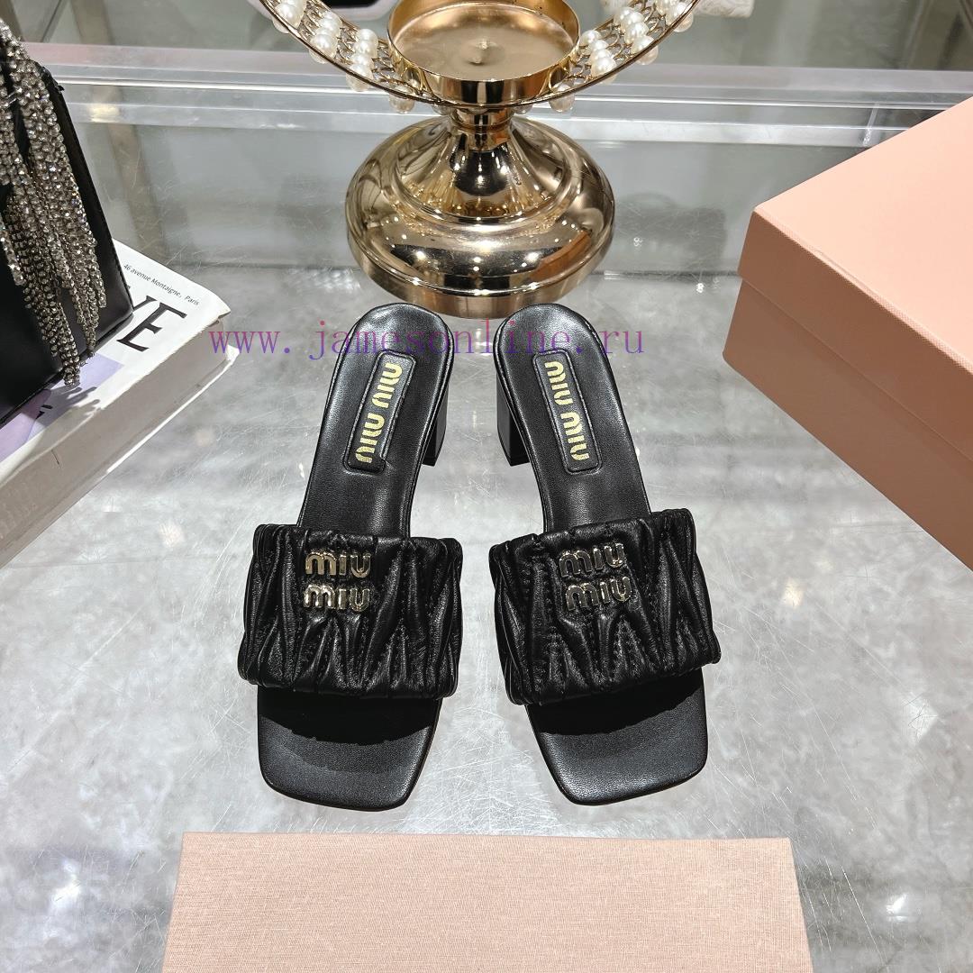 25Miumi * Spring/Summer New Sheepskin Sandals And Slippers Top Zp Development Original Edition upbawy4z