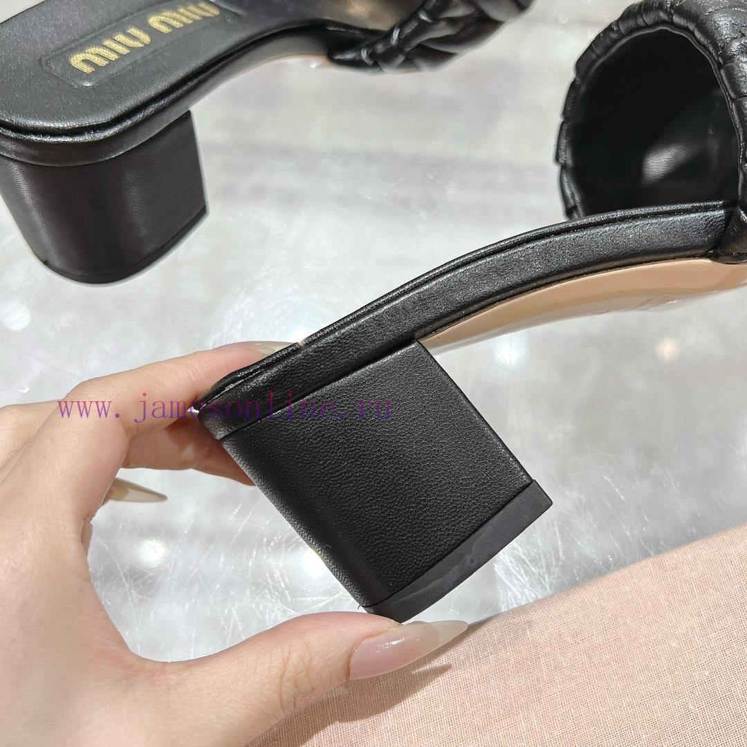 25Miumi * Spring/Summer New Sheepskin Sandals And Slippers Top Zp Development Original Edition upbawy4z - Image 5