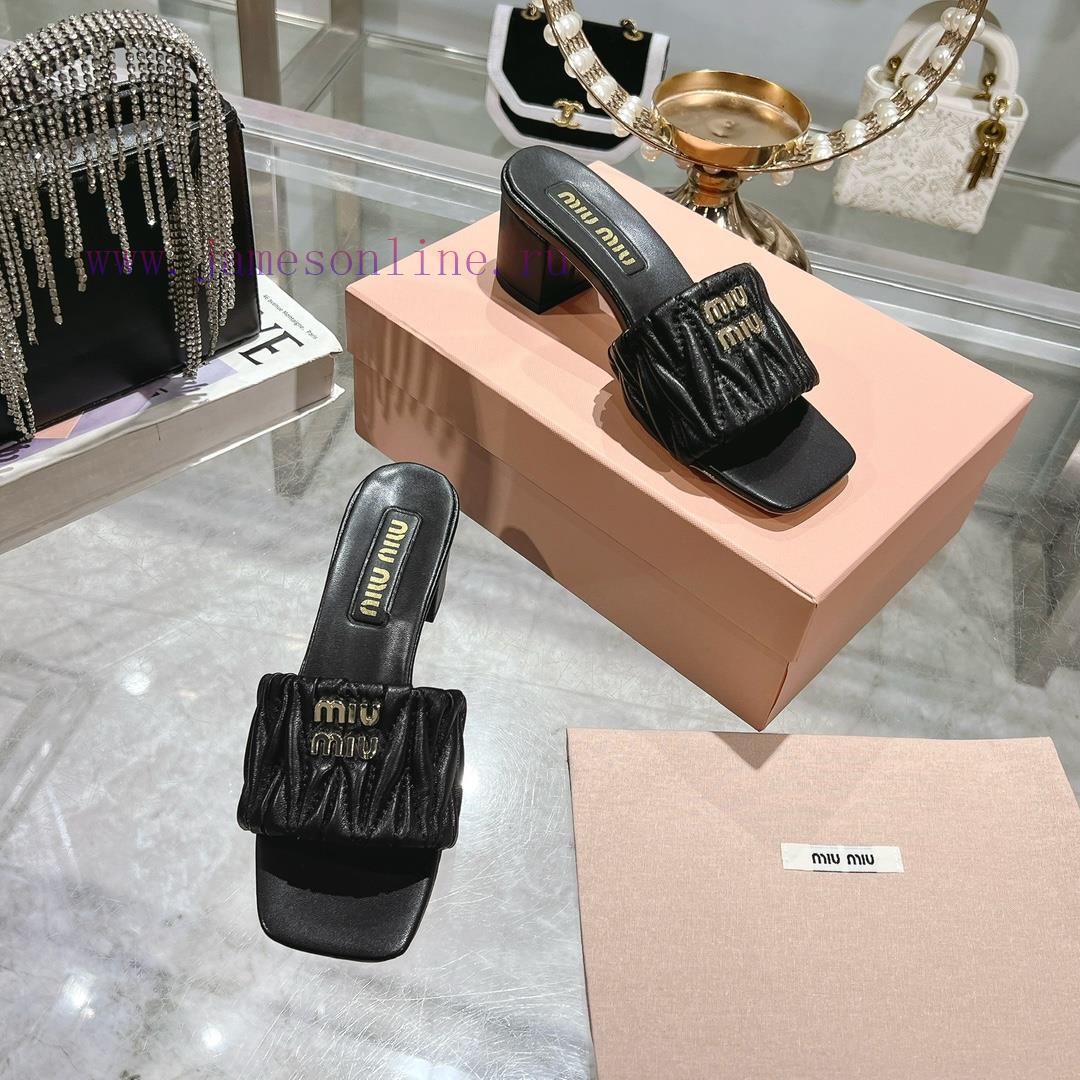 25Miumi * Spring/Summer New Sheepskin Sandals And Slippers Top Zp Development Original Edition upbawy4z - Image 6