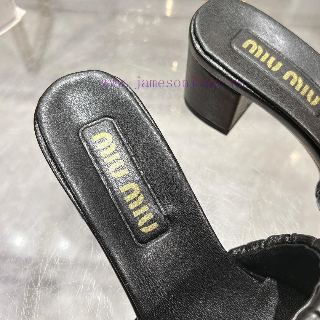 25Miumi * Spring/Summer New Sheepskin Sandals And Slippers Top Zp Development Original Edition upbawy4z - Image 9
