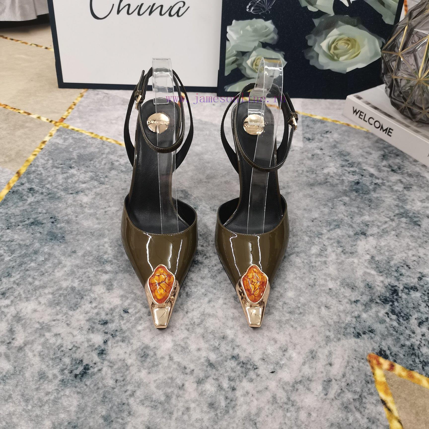 New Release - YSL Top Level2025 New Shoe Headset With Diamond Decorative Wine Glass And Sandals j563c1oz
