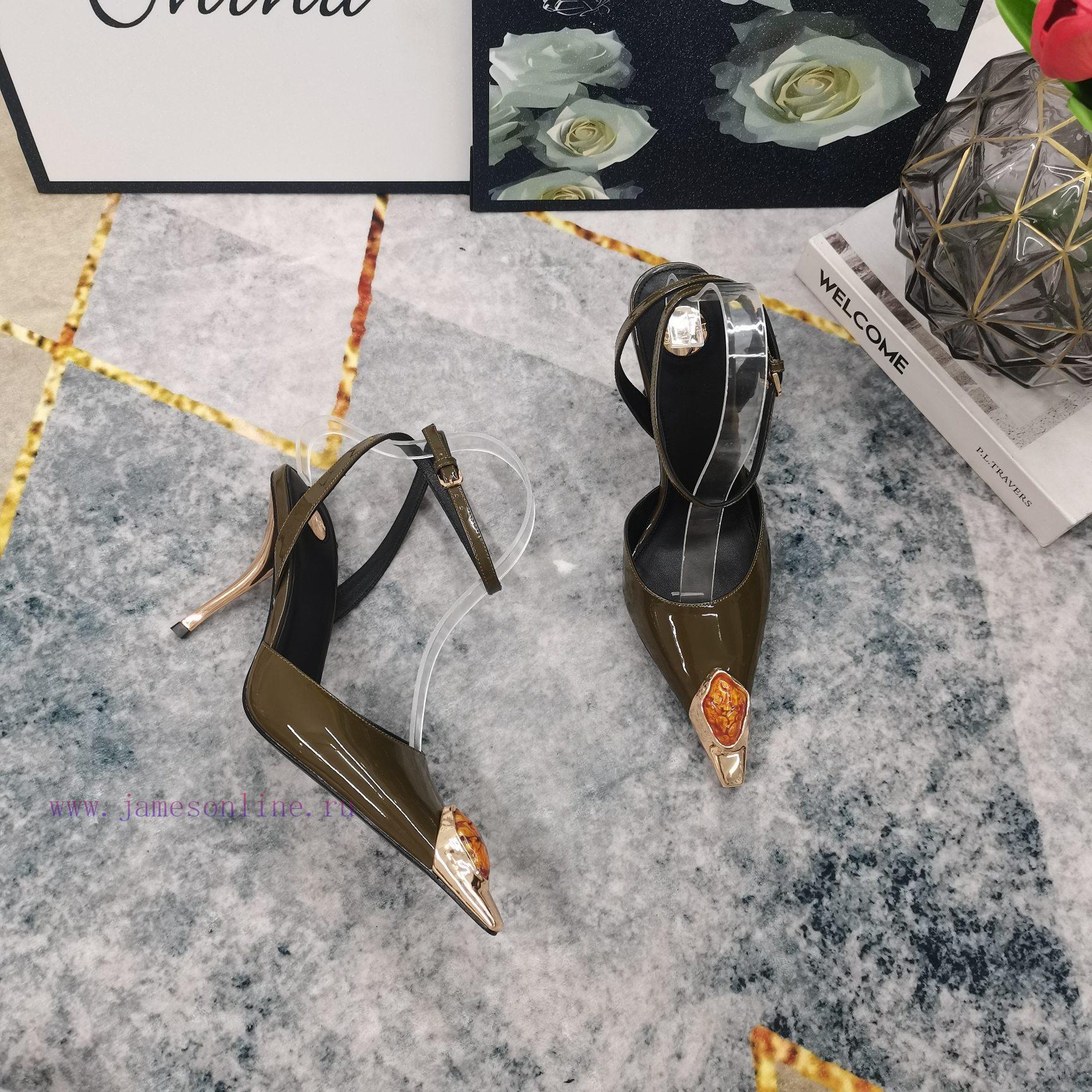New Release - YSL Top Level2025 New Shoe Headset With Diamond Decorative Wine Glass And Sandals j563c1oz - Image 5