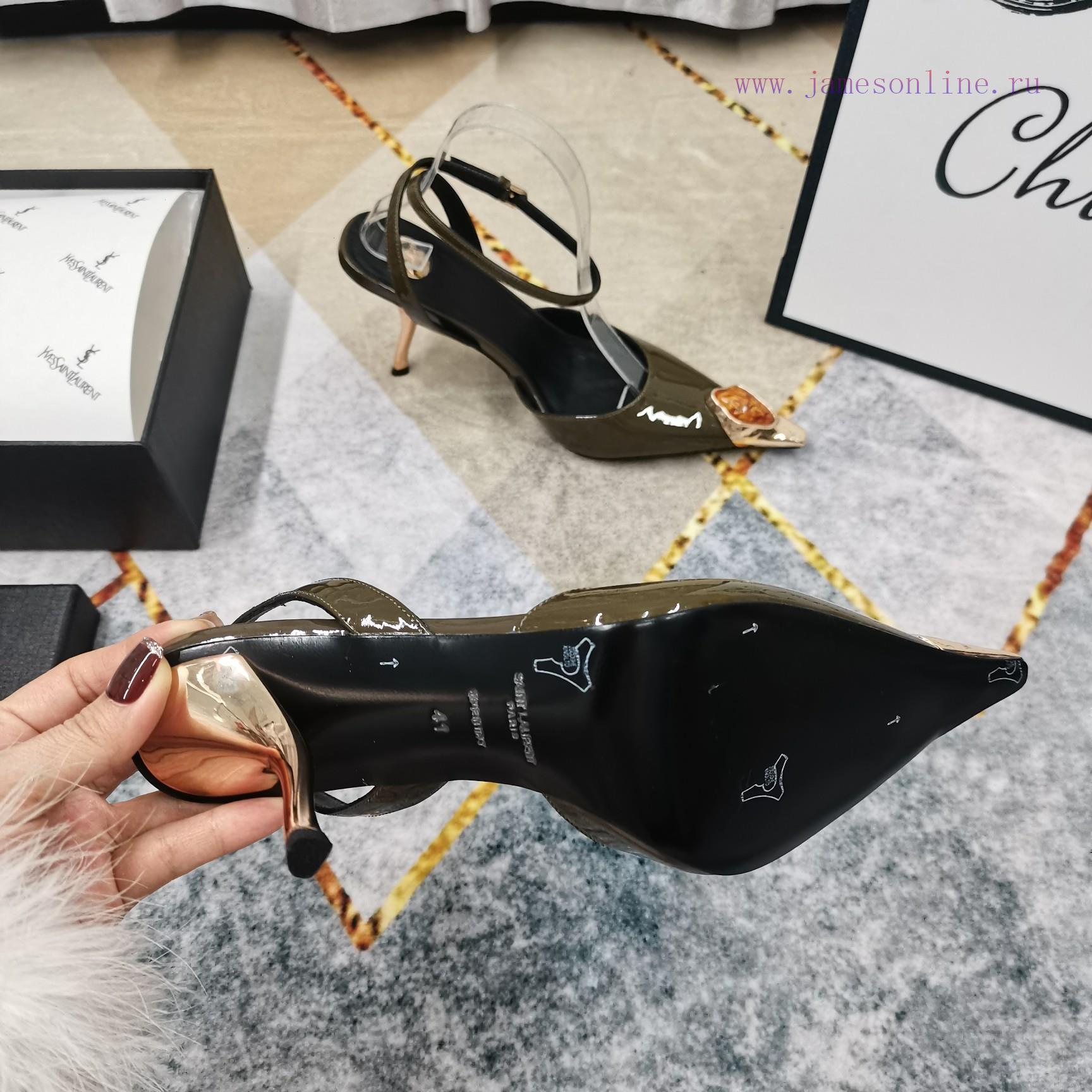 New Release - YSL Top Level2025 New Shoe Headset With Diamond Decorative Wine Glass And Sandals j563c1oz - Image 10
