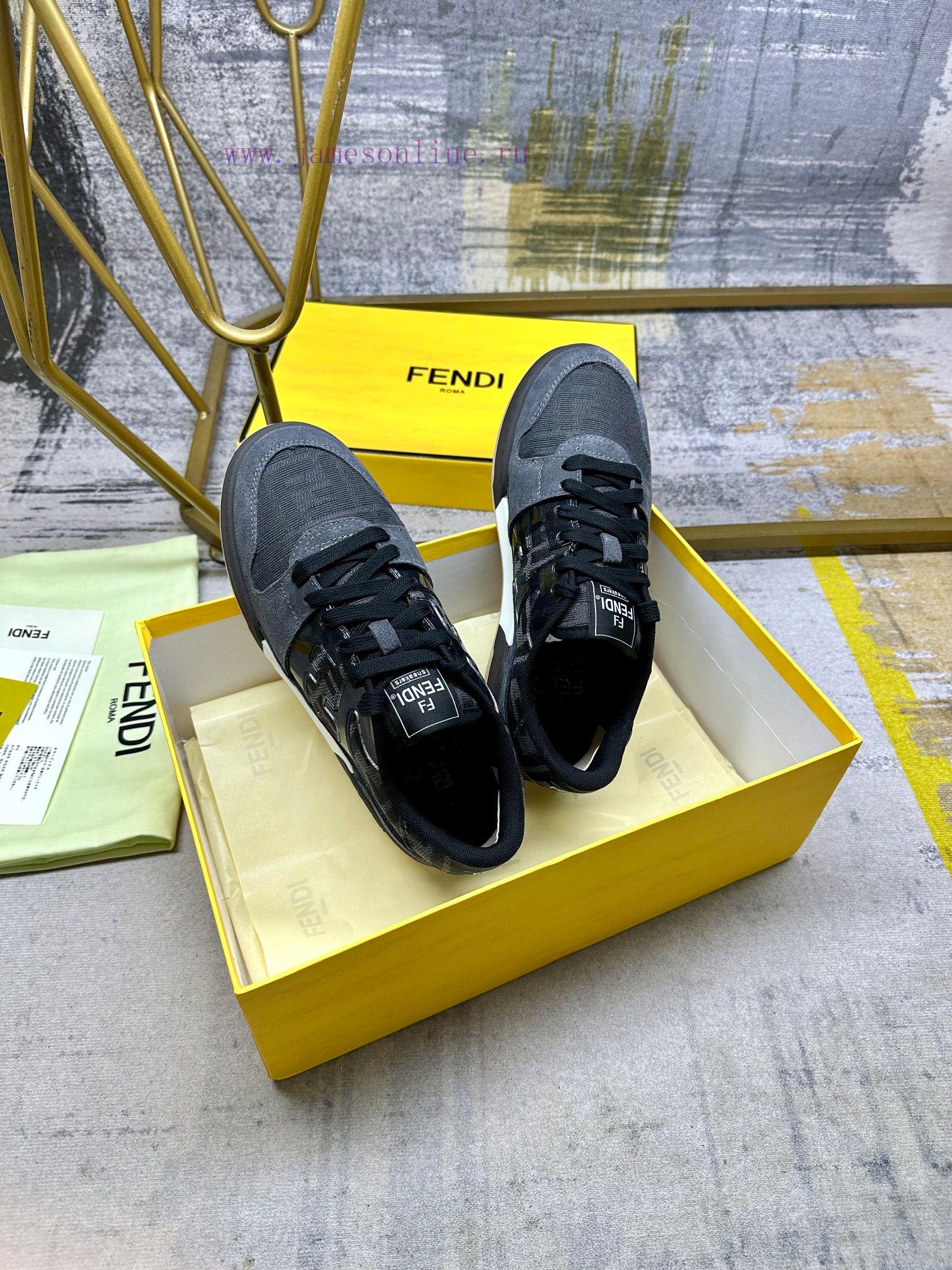 FENDI MatcHermes With The Latest Sneakers Embellished With Gray And Black Jacquard FF Fabric Ma vy6ps36p - Image 6