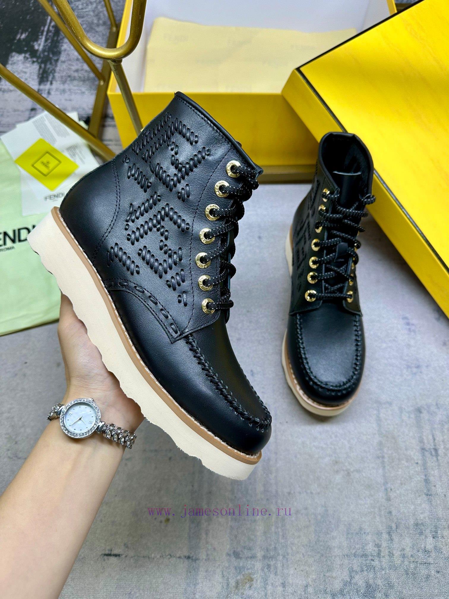 This Lace Up And Ankle Boot Jointly Created By Fendi And Red Wing Features The Iconic Loafers T kzdltqtc