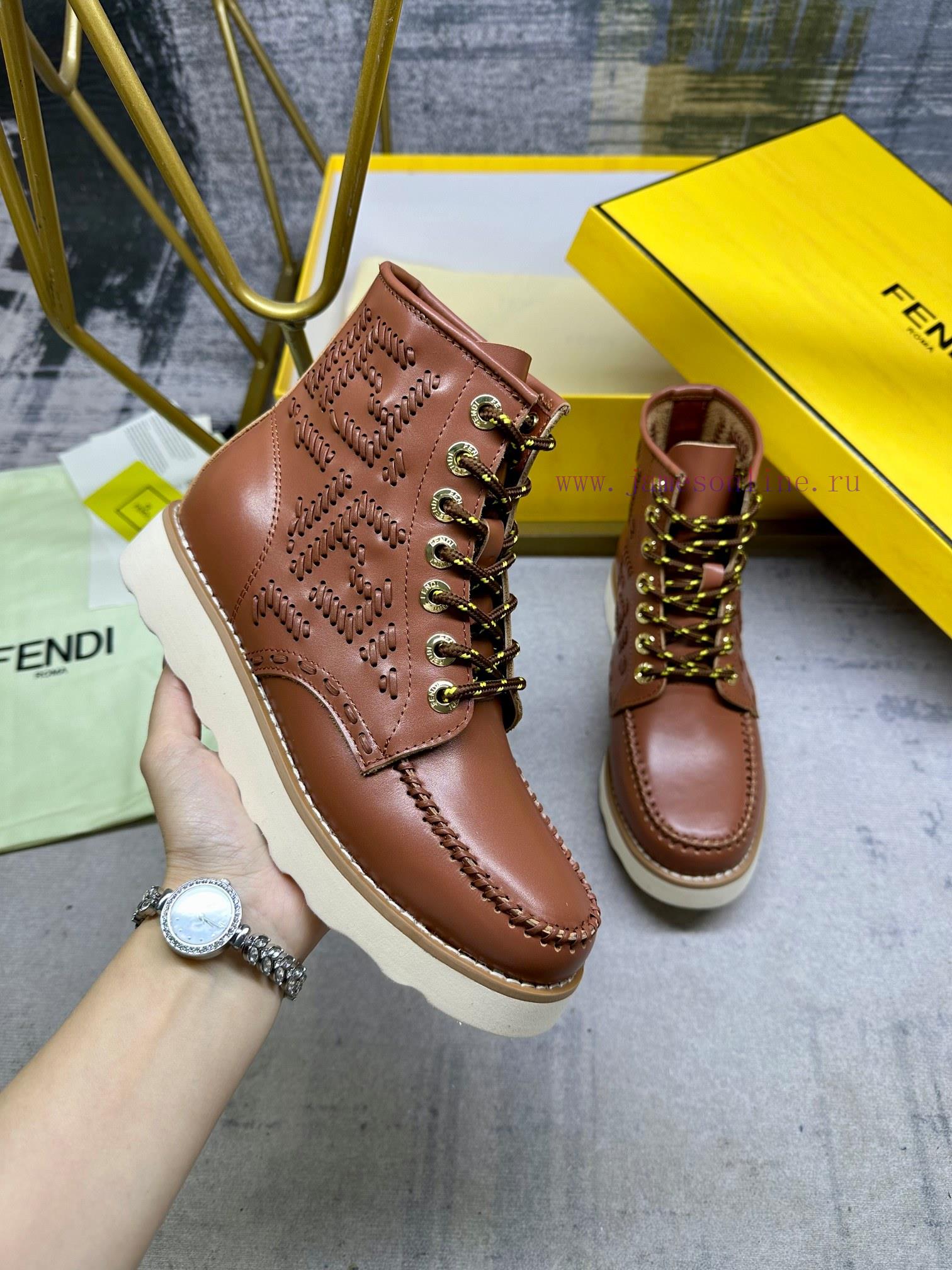 This Lace Up And Ankle Boot Jointly Created By Fendi And Red Wing Features The Iconic Le Fu Sho 5eqwim2u