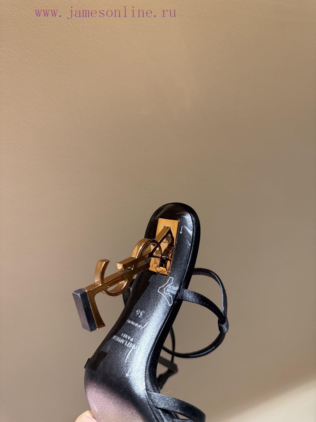 Saint Laurent YSL Classic Spring/Summer Letter And Cross Strap High Heel SandalsCutting Off Men w1rmivpw - Image 6