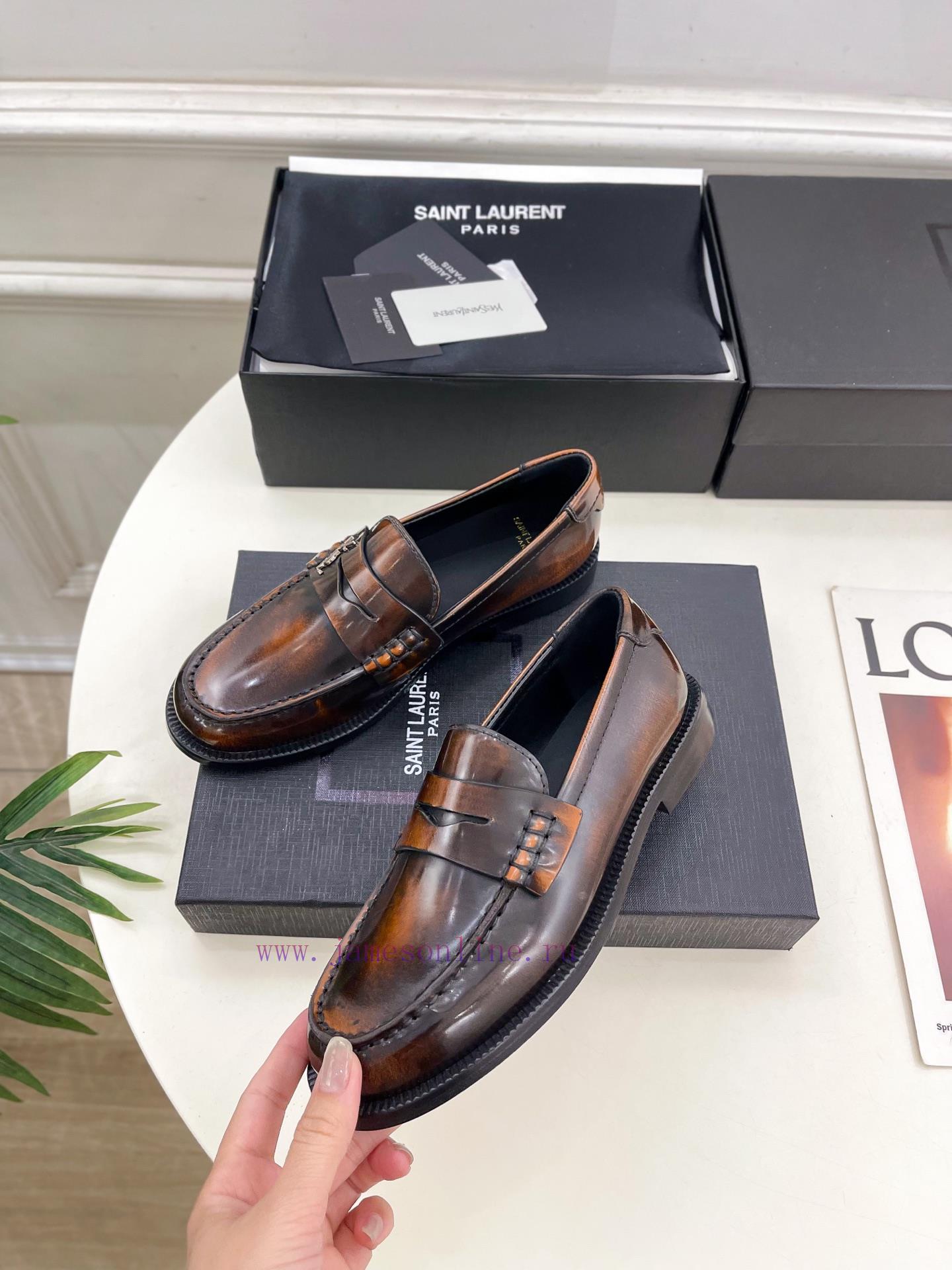 SAIN * LAURENT Early Spring New Product YSL Lefu Shoes Small Leather Shoes Newly ReleasedThe To 8qlombim - Image 4