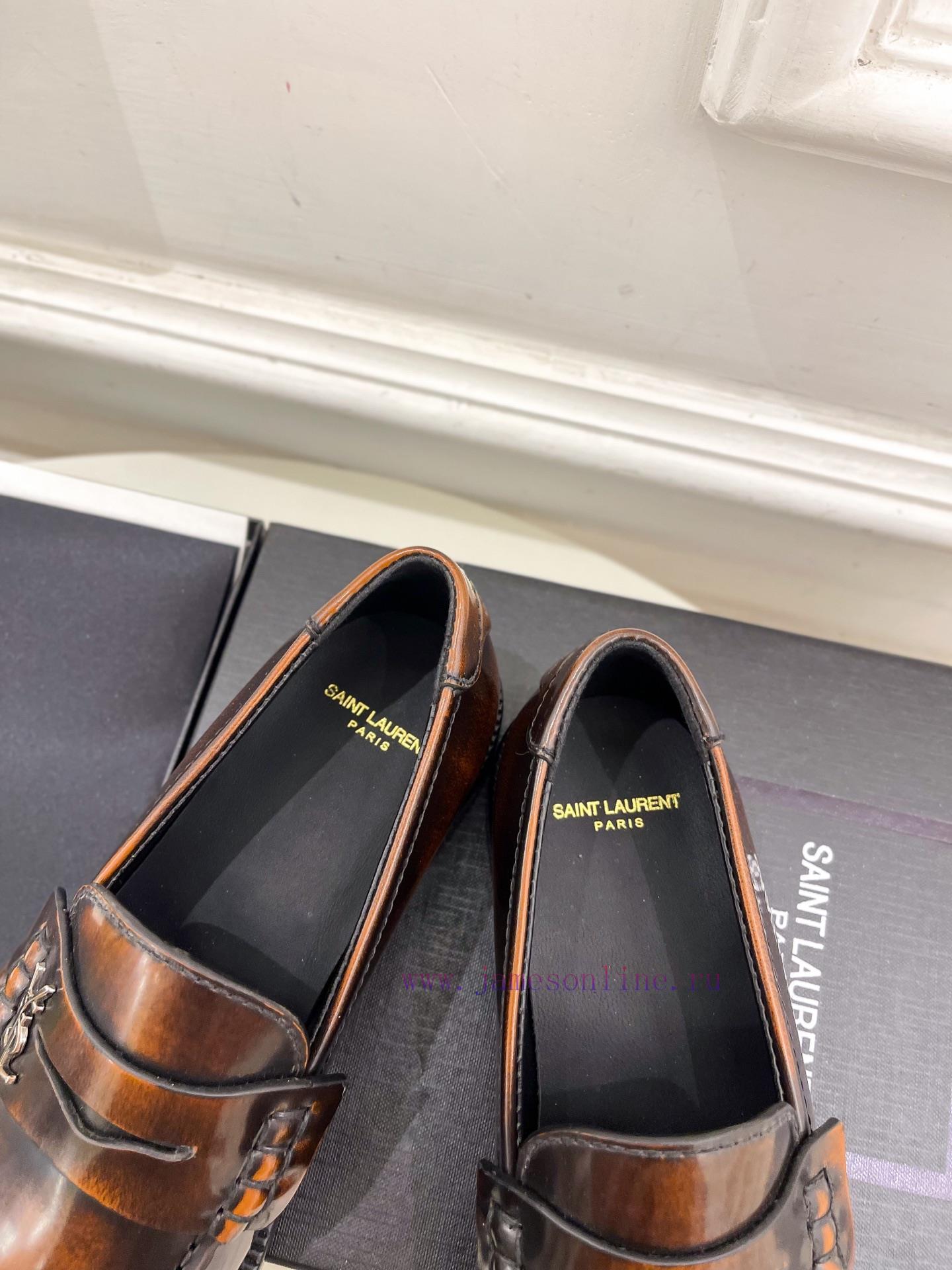 SAIN * LAURENT Early Spring New Product YSL Lefu Shoes Small Leather Shoes Newly ReleasedThe To 8qlombim - Image 9