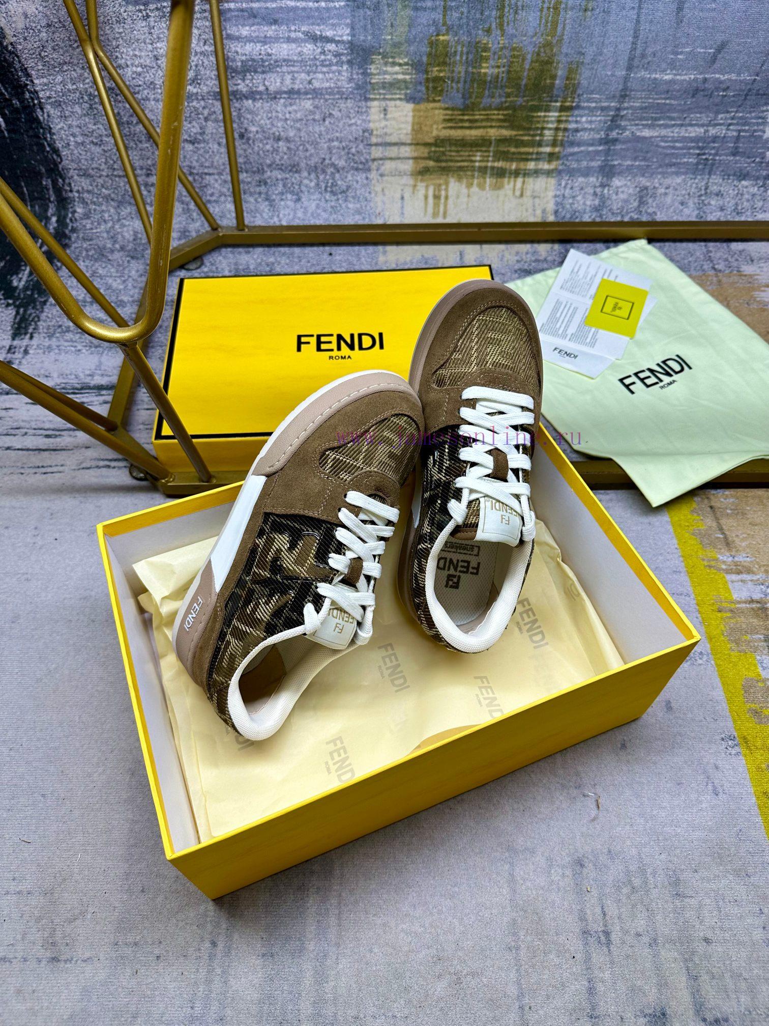 FENDI MatcHermes Comes With The Latest Sports Shoes Featuring Brown FF Jacquard Fabric And Same nzbrdair - Image 6