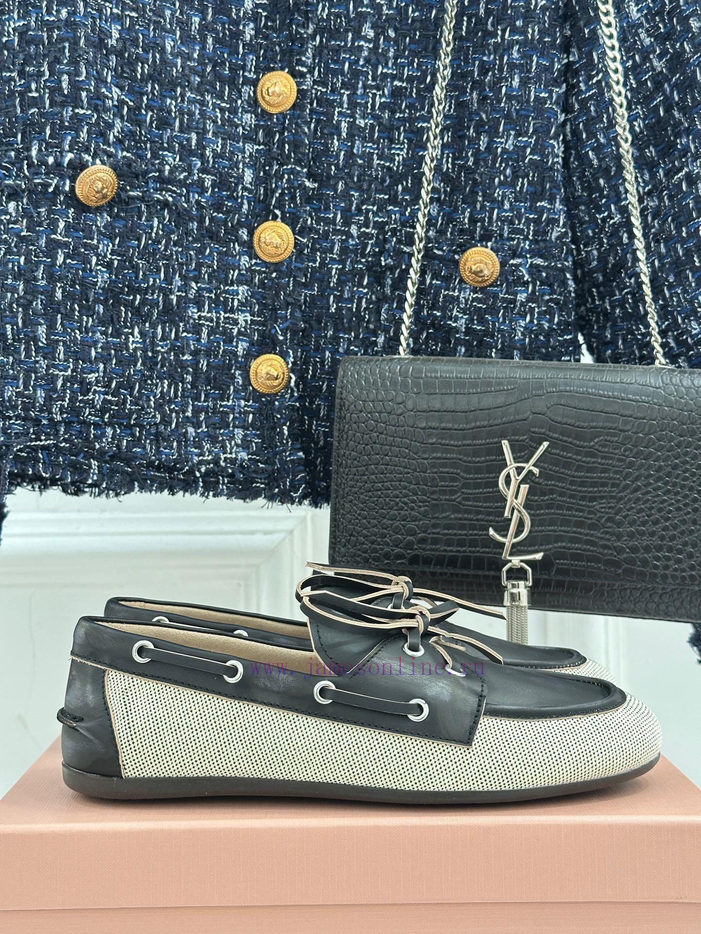 Miu Miu 25s Early Spring Retro Brush ColorLace Up Runway Style Small Leather Shoes Le Fu ShoesT w0fn92nw - Image 2
