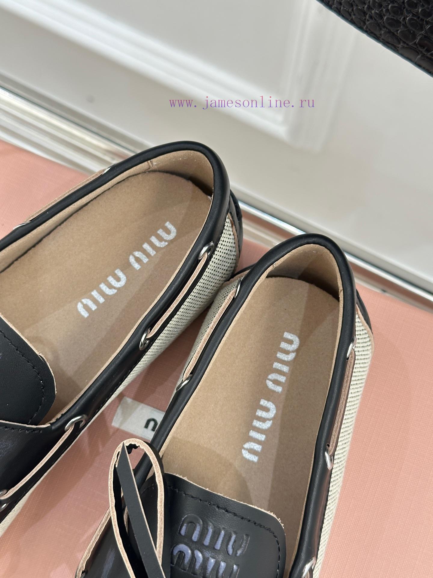 Miu Miu 25s Early Spring Retro Brush ColorLace Up Runway Style Small Leather Shoes Le Fu ShoesT w0fn92nw - Image 8