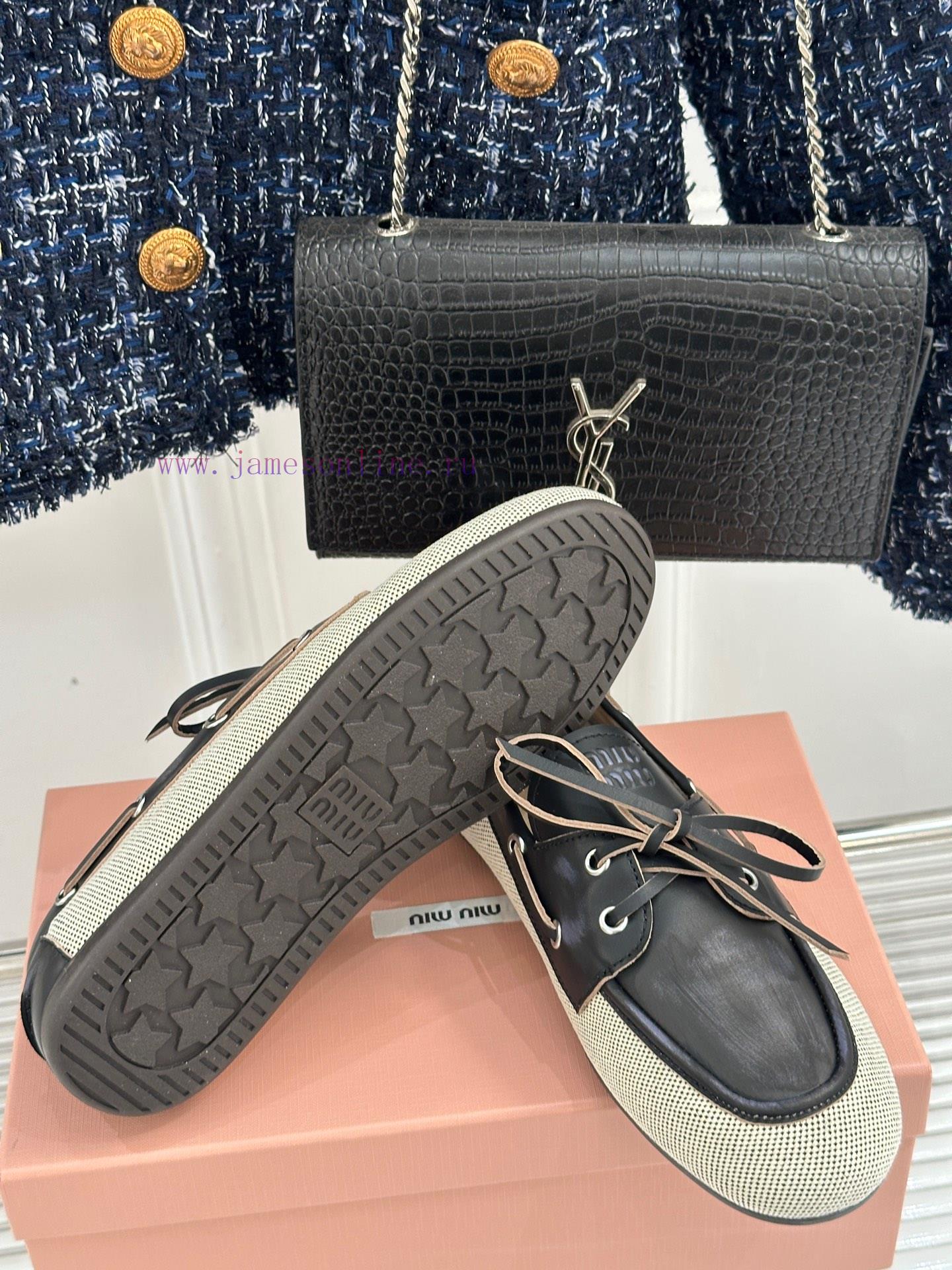 Miu Miu 25s Early Spring Retro Brush ColorLace Up Runway Style Small Leather Shoes Le Fu ShoesT w0fn92nw - Image 10