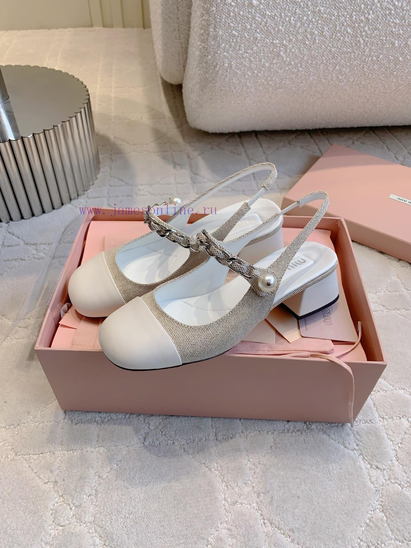 Back Empty Single Shoe 350Miu's New Thick Heeled Mary Jane Single Shoes Have A New Version Of F j97fhfcd - Image 4