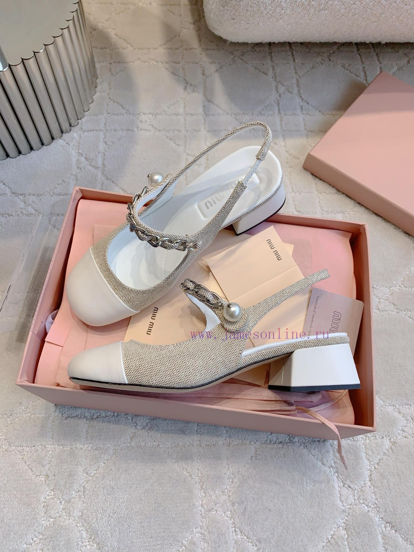 Back Empty Single Shoe 350Miu's New Thick Heeled Mary Jane Single Shoes Have A New Version Of F j97fhfcd - Image 5