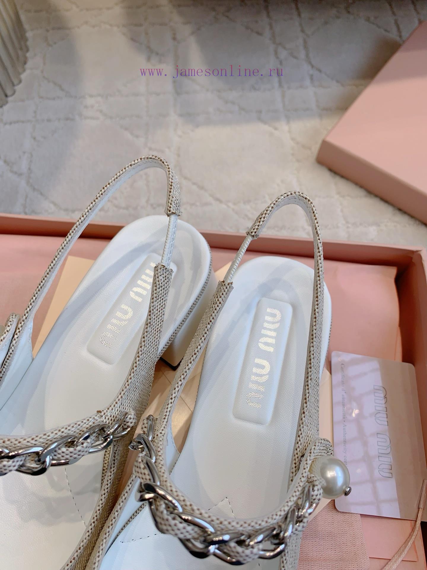Back Empty Single Shoe 350Miu's New Thick Heeled Mary Jane Single Shoes Have A New Version Of F j97fhfcd - Image 7