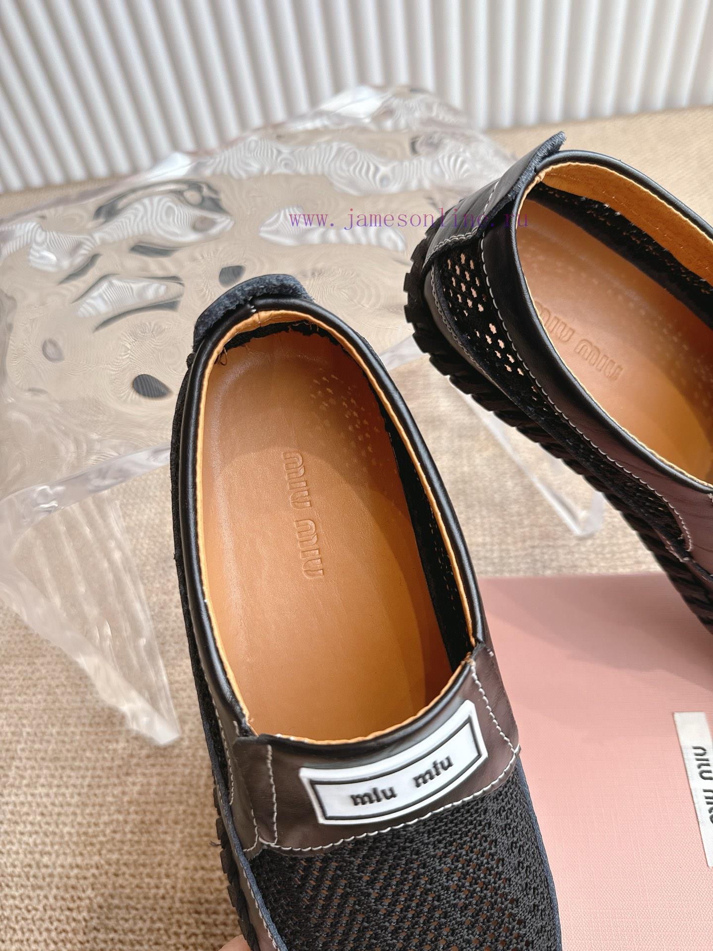 MiuMiu Miu Thin Hollow Out Casual Bean Leather ShoesOne Foot Men's Shoes Made Of Genuine Leathe ftny6wvs - Image 7